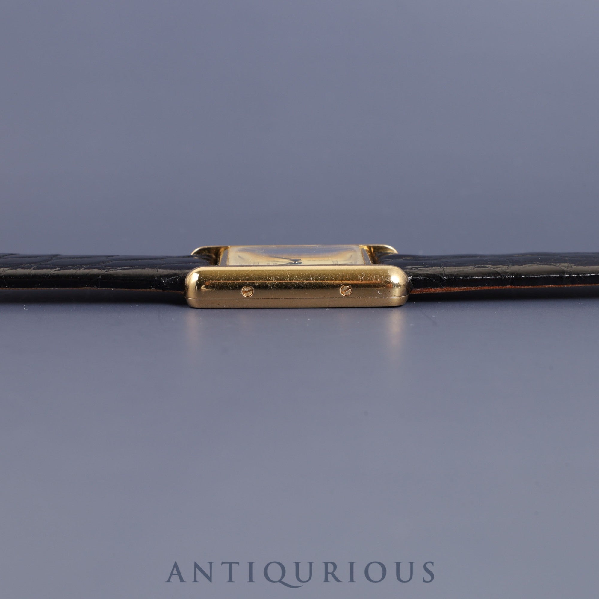 カルティエ マストタンク SM W1003153 / 1613 クォーツ Cal.057 SV925 革 純正尾錠(GP) ローマンアイボリー文字盤 1980年代半ば~1994年頃 オーバーホール済み