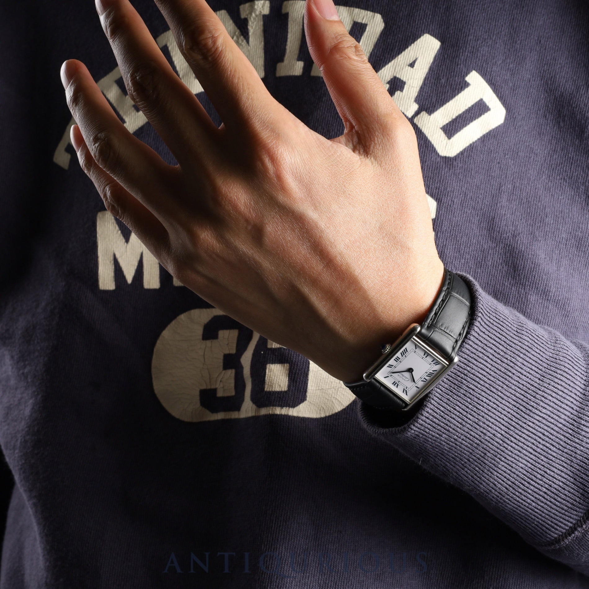 カルティエ マストタンク LM 690006 クォーツ Cal.690 SV925 革 純正尾錠(SS) ホワイトローマン文字盤 オーバーホール済み