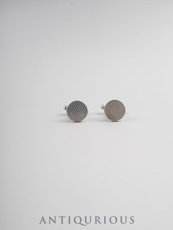 ティファニー カフリンクス ストライプ サークル スターリングシルバー