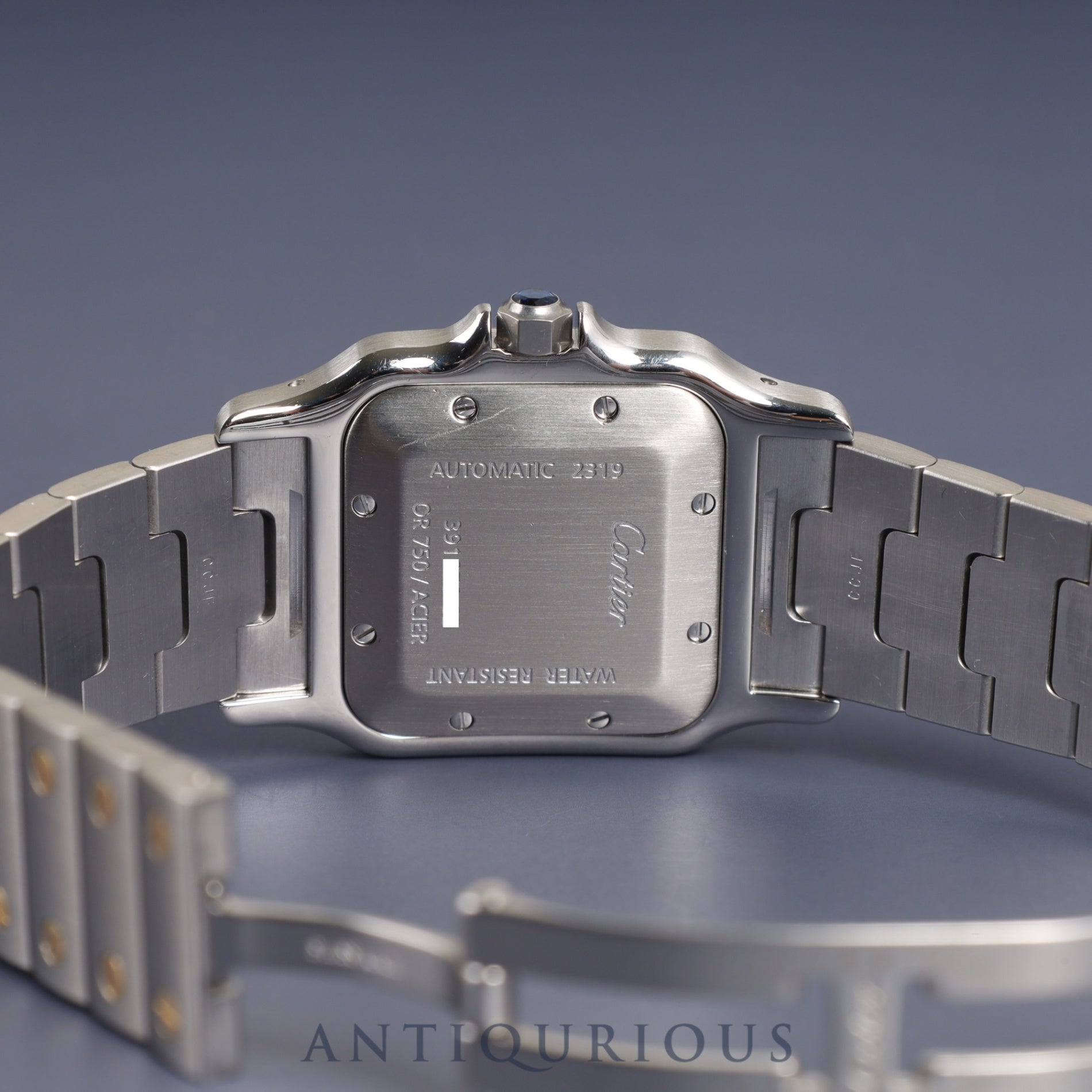 カルティエ サントス ガルベ LM W20058C4 / 2319 自動巻き SS/YG SS/YG シルバーギョーシェ文字盤 カルティエブティックにてコンプリートサービス(フルメンテナンス)済み