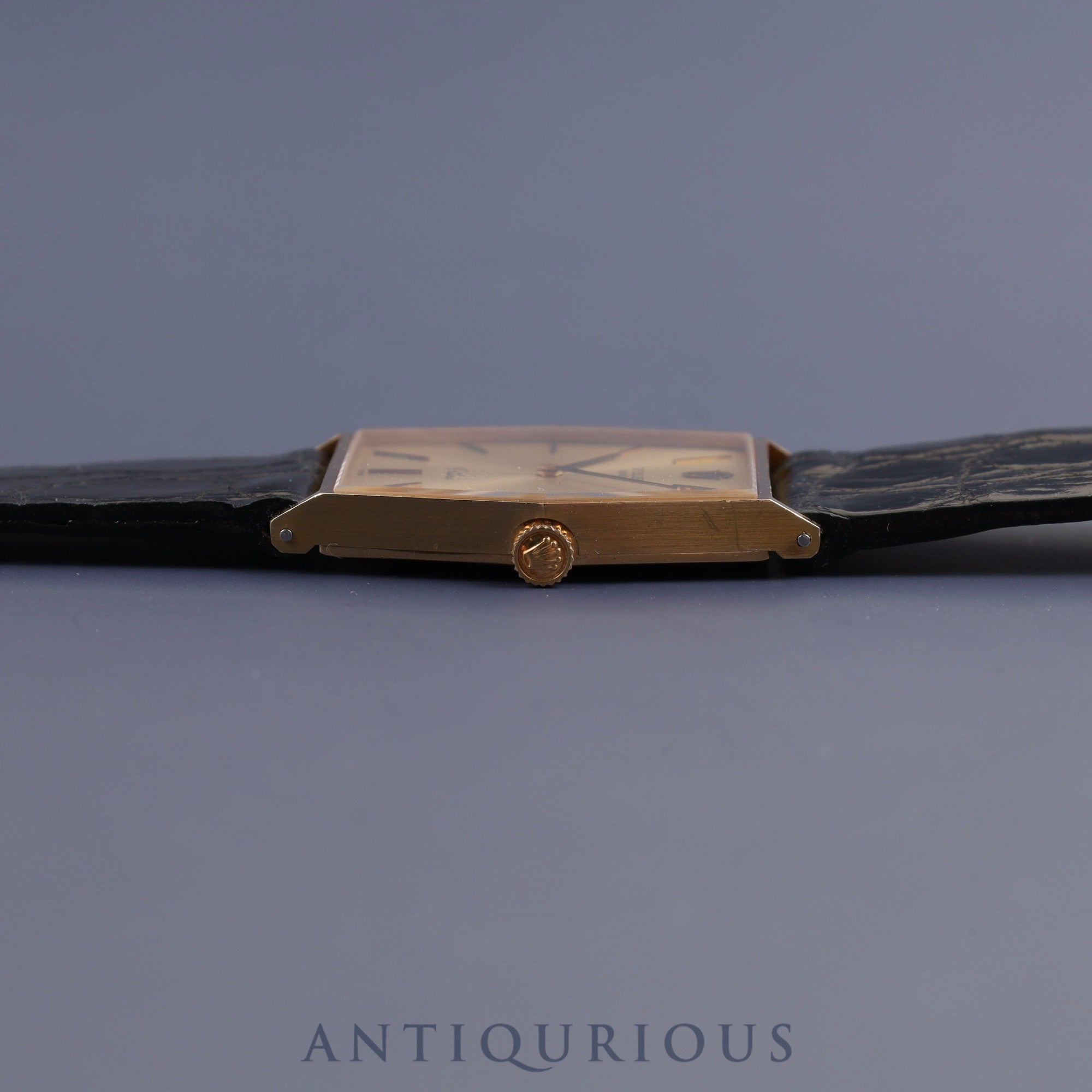 Rolex Cellini 4122 Manual winding Cal.1601 YG Leather Genuine buckle (GP) Gold dial No. 4 Overhauled