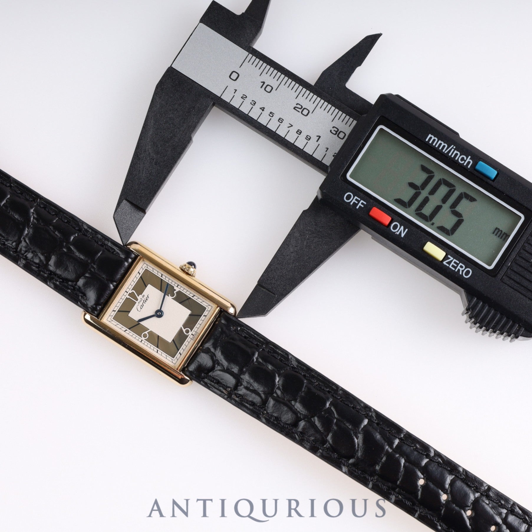 Cartier Must Tank LM QZ 500 pieces limited edition 1615 SV925 leather Arabic dial with box