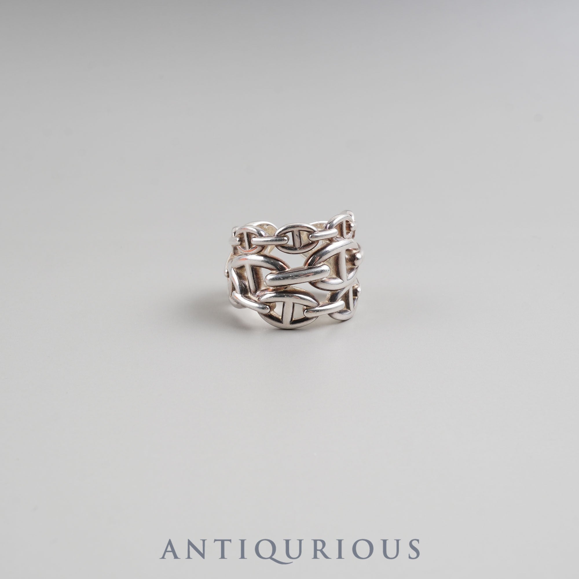 Hermes Ring Chaine d'Ancre Anchaine GM SV925 58 Size 17.5 with box