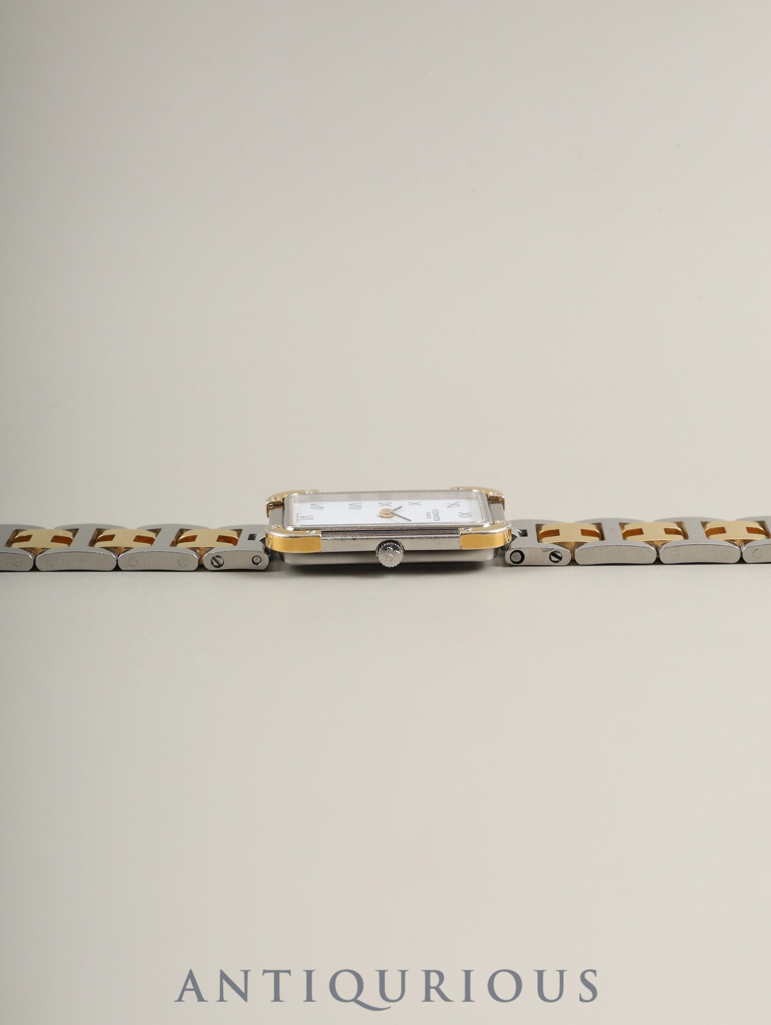 エルメス クロアジュール 54 10 75 クォーツ Cal.976.001 SS/GP SS/GP ホワイト文字盤 オーバーホール済み