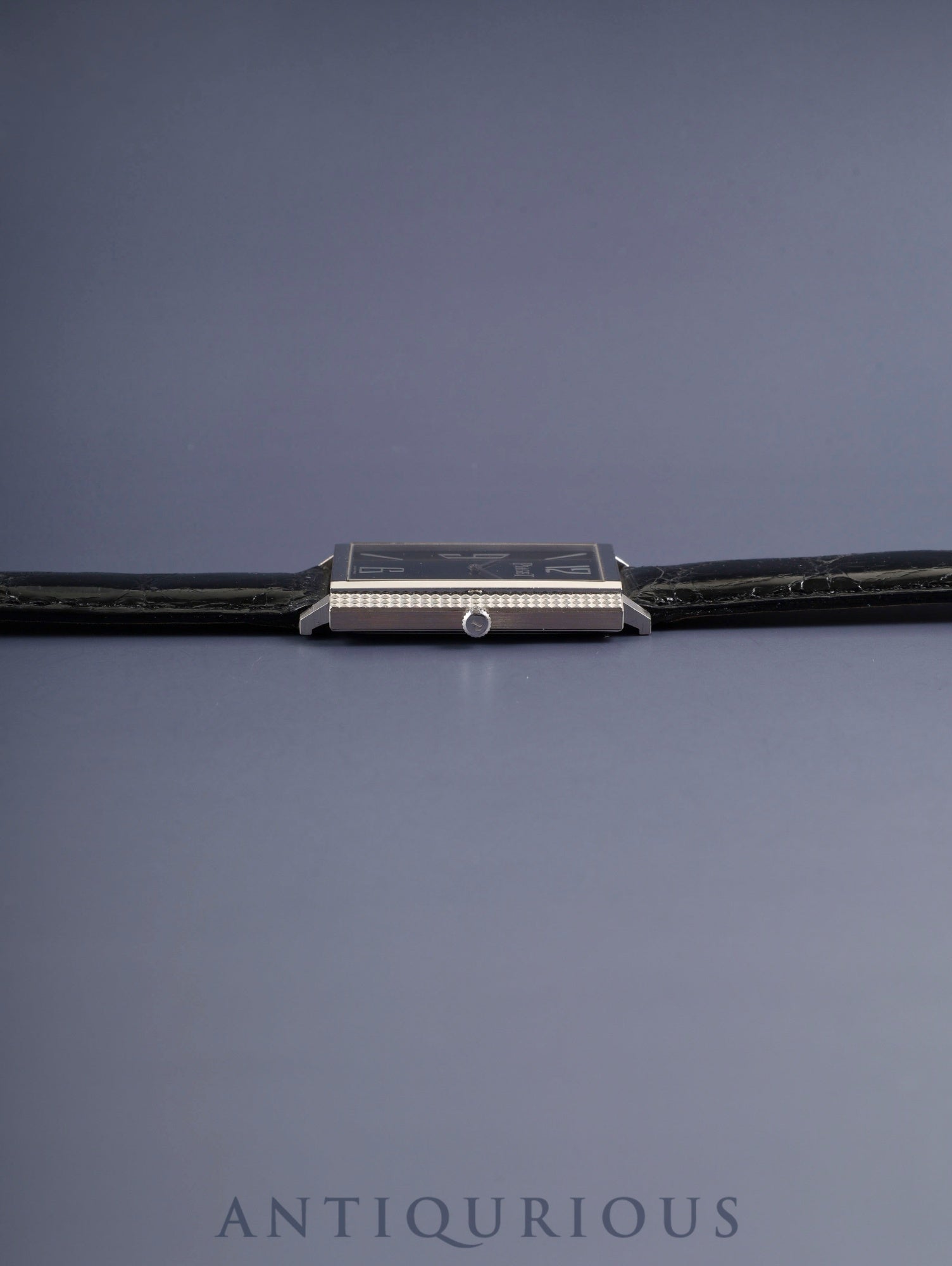 ピアジェ 1967 スクエア 90300 手巻き Cal.430P WG 革 純正尾錠(750)ブラックアラビア文字盤 純正ベルト オーバーホール済み