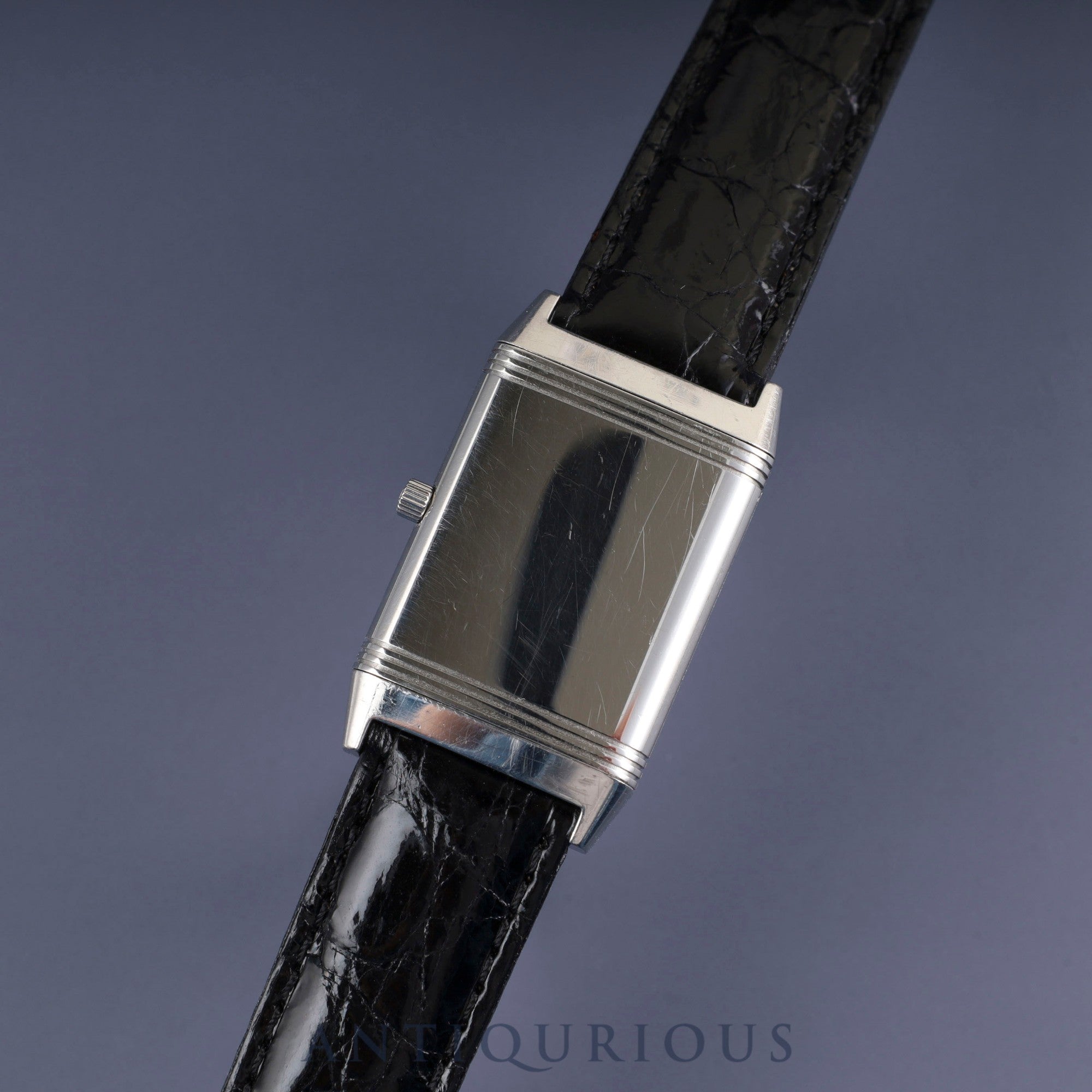 Jaeger-LeCoultre Reverso Classic 250.8.86 Manual Winding Caliber 846/1 Stainless Steel Leather Strap with Genuine Stainless Steel Buckle, Silver Arabic Dial, Overhauled