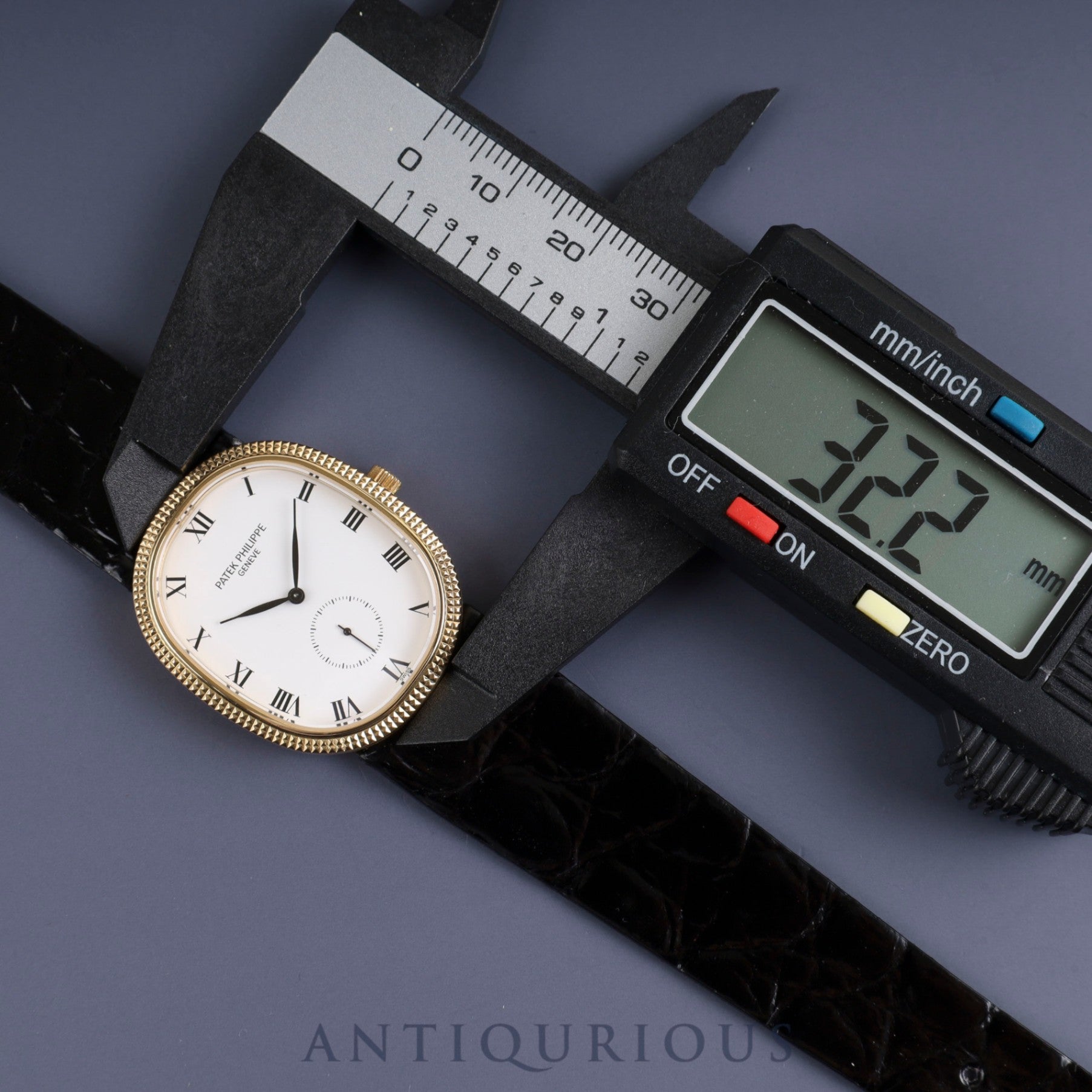 Patek Philippe Golden Ellipse 3989J Manual winding Cal.215 750 Leather Genuine buckle (750) White Roman dial Overhauled