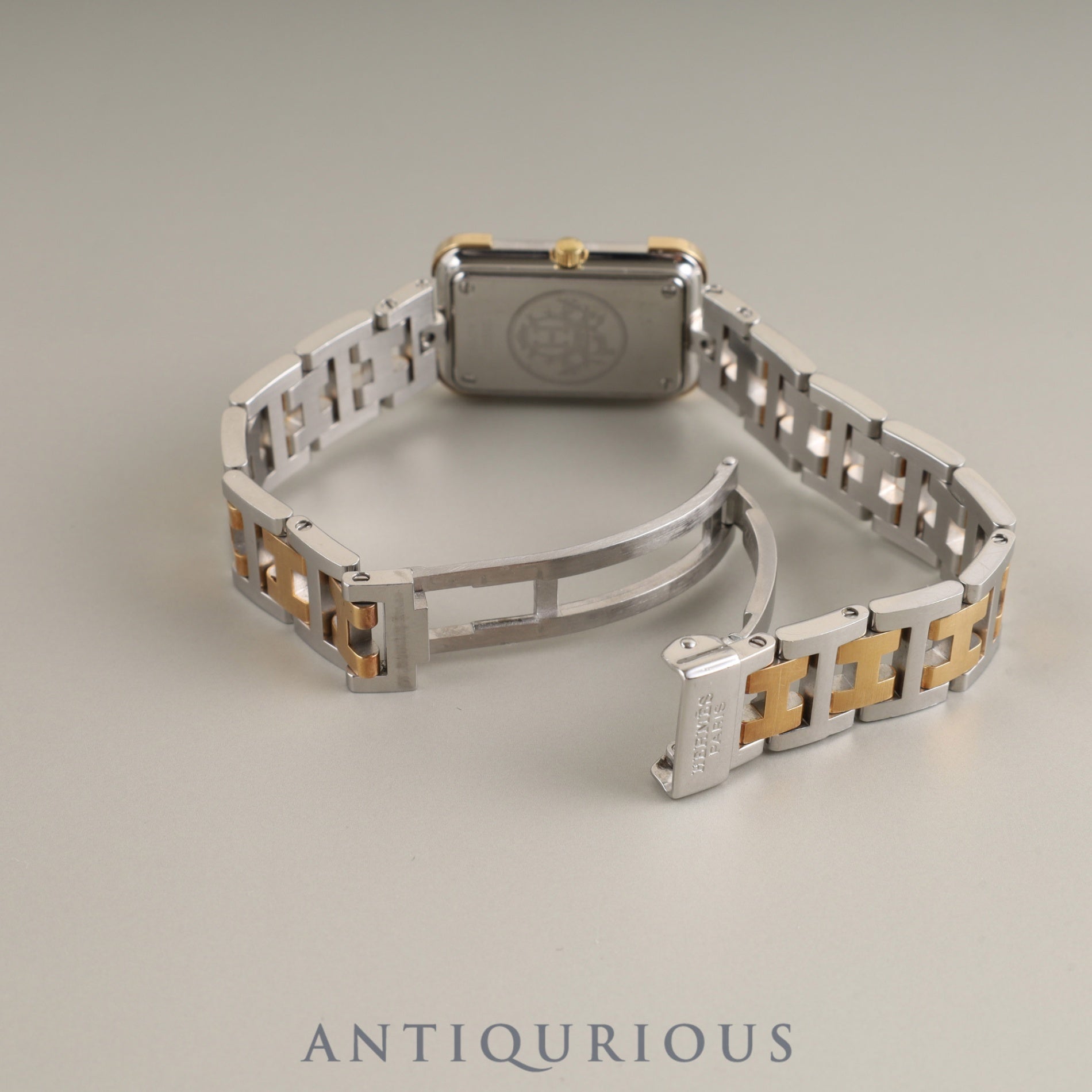 エルメス クロアジュール CR1.220 クォーツ Cal.976.001 SS/GP SS/GP ホワイト文字盤 オーバーホール済み