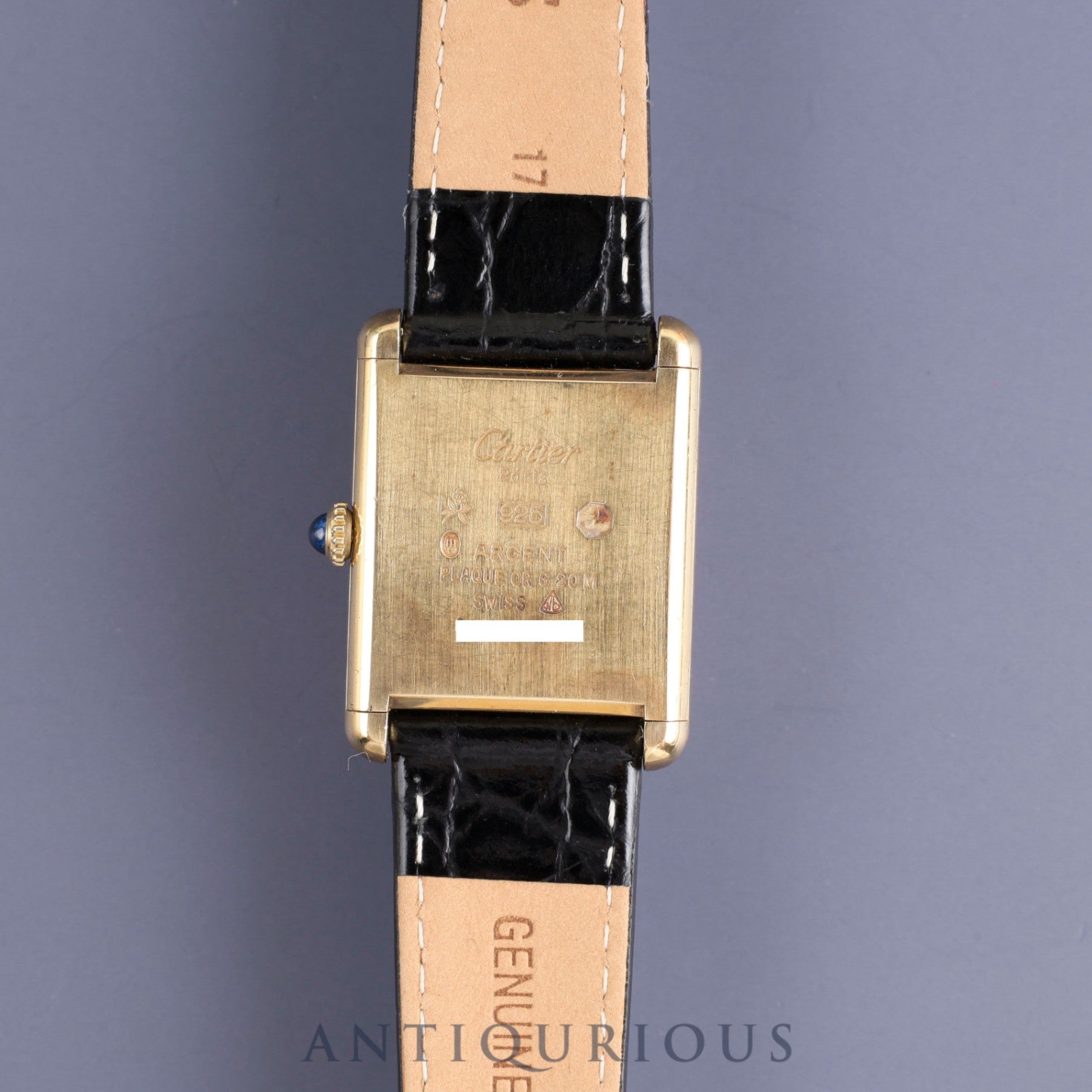 Cartier Must Tank LM Manual winding Cal.78-1 SV925 Leather Genuine buckle Ivory Roman dial Circa 1976-Early 1980s Overhauled