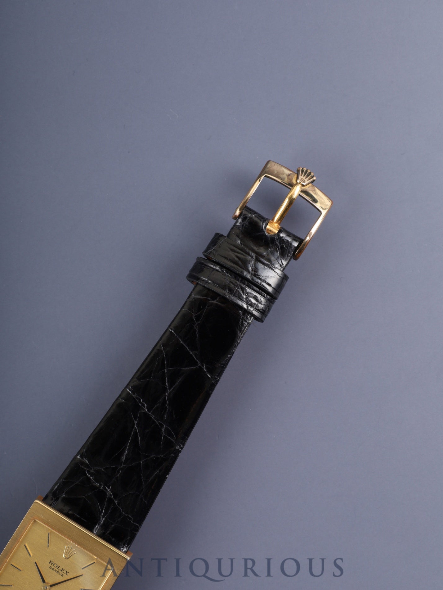 ロレックス チェリーニ 4014 手巻き Cal.1600 750YG 革 純正尾錠(GP) シャンパン文字盤 35番台(1972年) オーバーホール済み