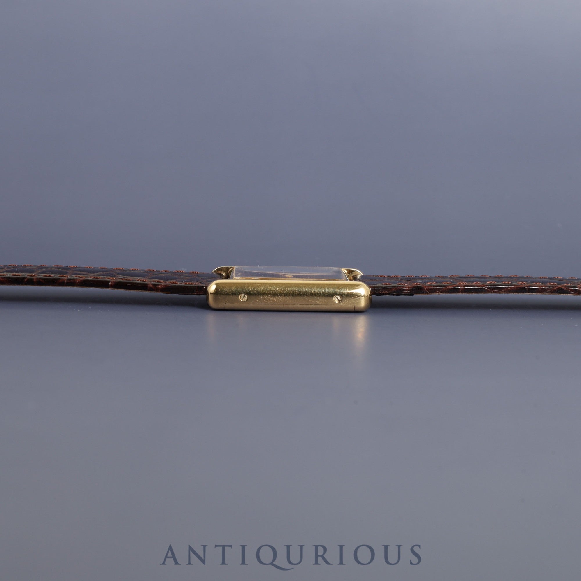 カルティエ マストタンク LM 手巻き Cal.78-1 SV925 革 純正尾錠(GP)マホガニー文字盤 オーバーホール済み