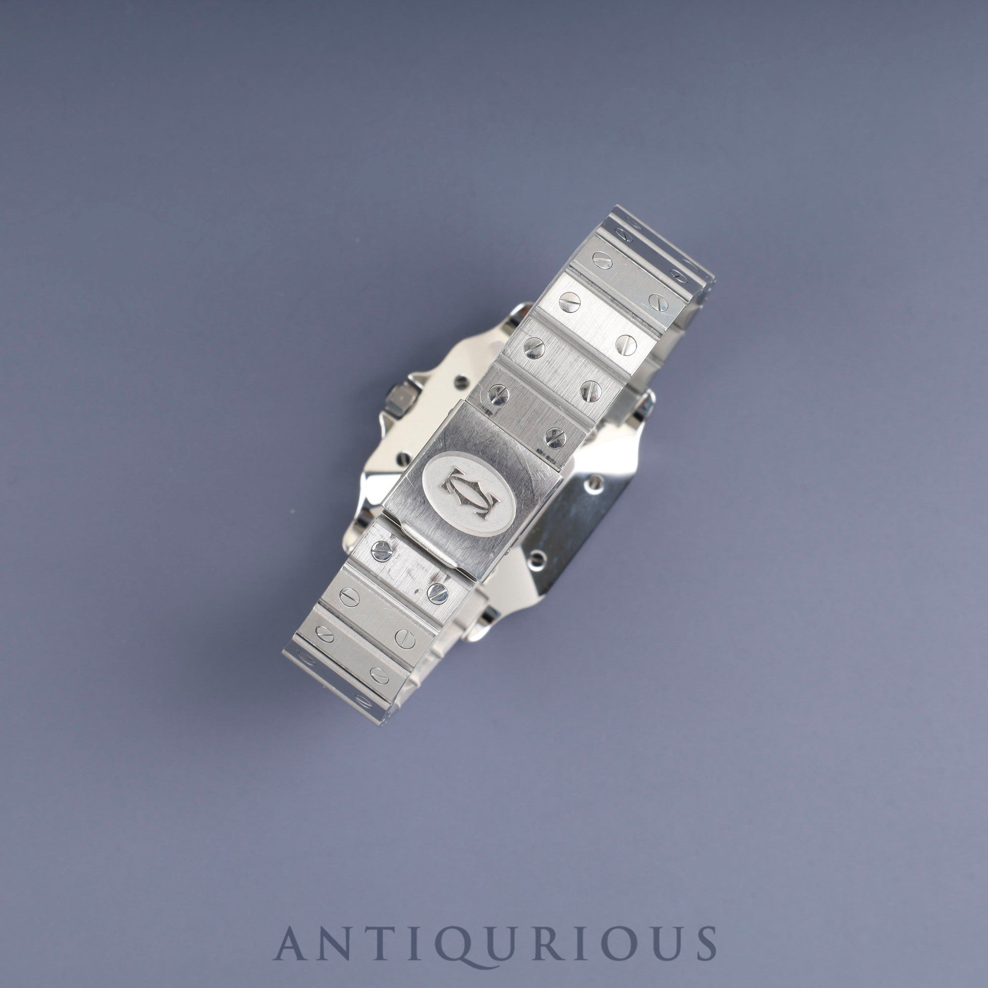 カルティエ サントス ガルベ LM 81036188 / 1553 自動巻き SS SS ホワイトローマン文字盤 カルティエブティックにてコンプリートサービス・ミドルケース交換済み