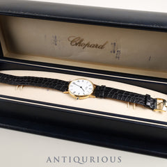 Chopard Classic 1091 Quartz Cal.955 432 YG Genuine leather strap Genuine buckle (GP) White dial Box Overhauled