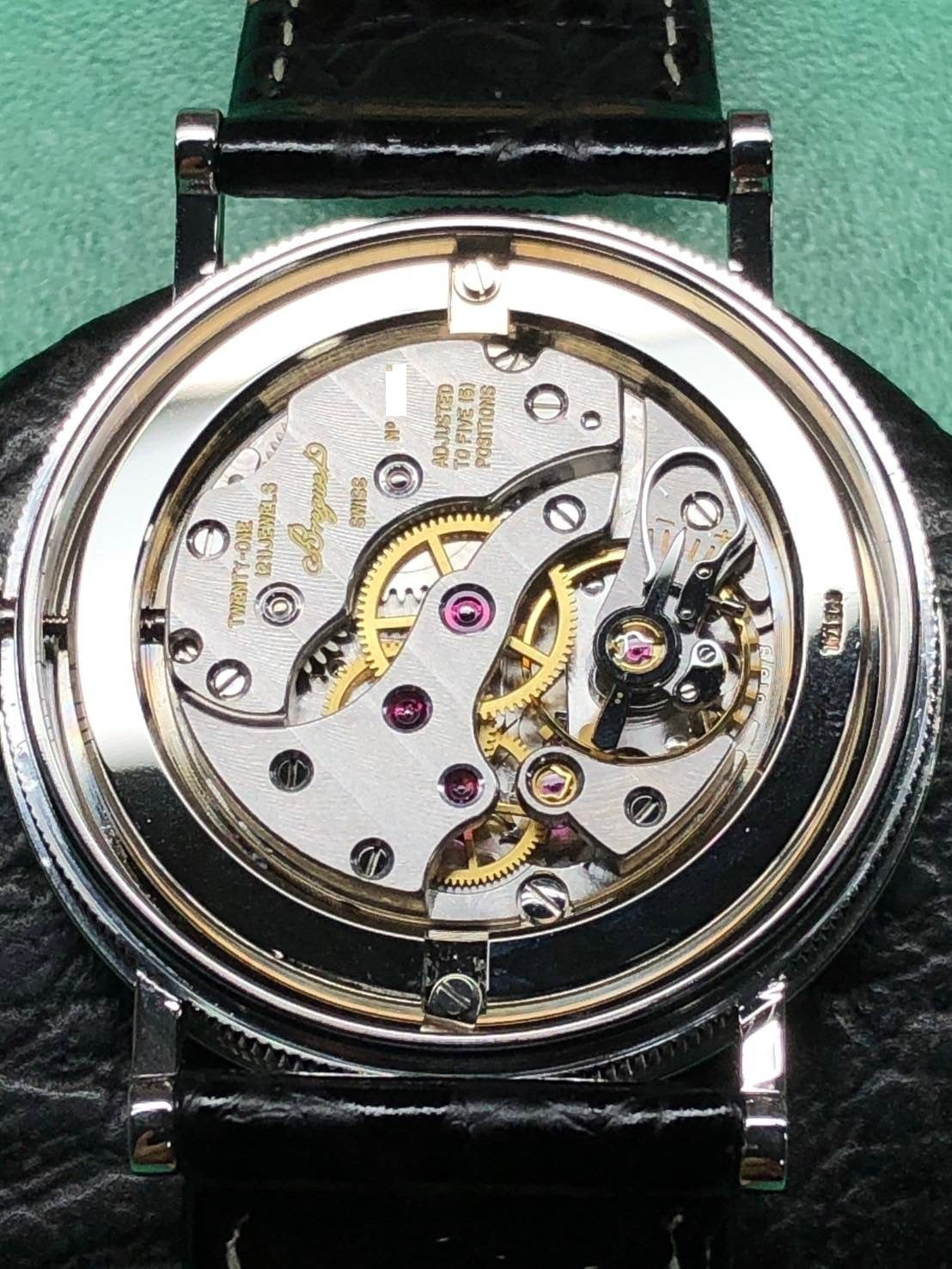 ブレゲ クラシック 3360 手巻き Cal.818 WG 革 シルバー文字盤 箱