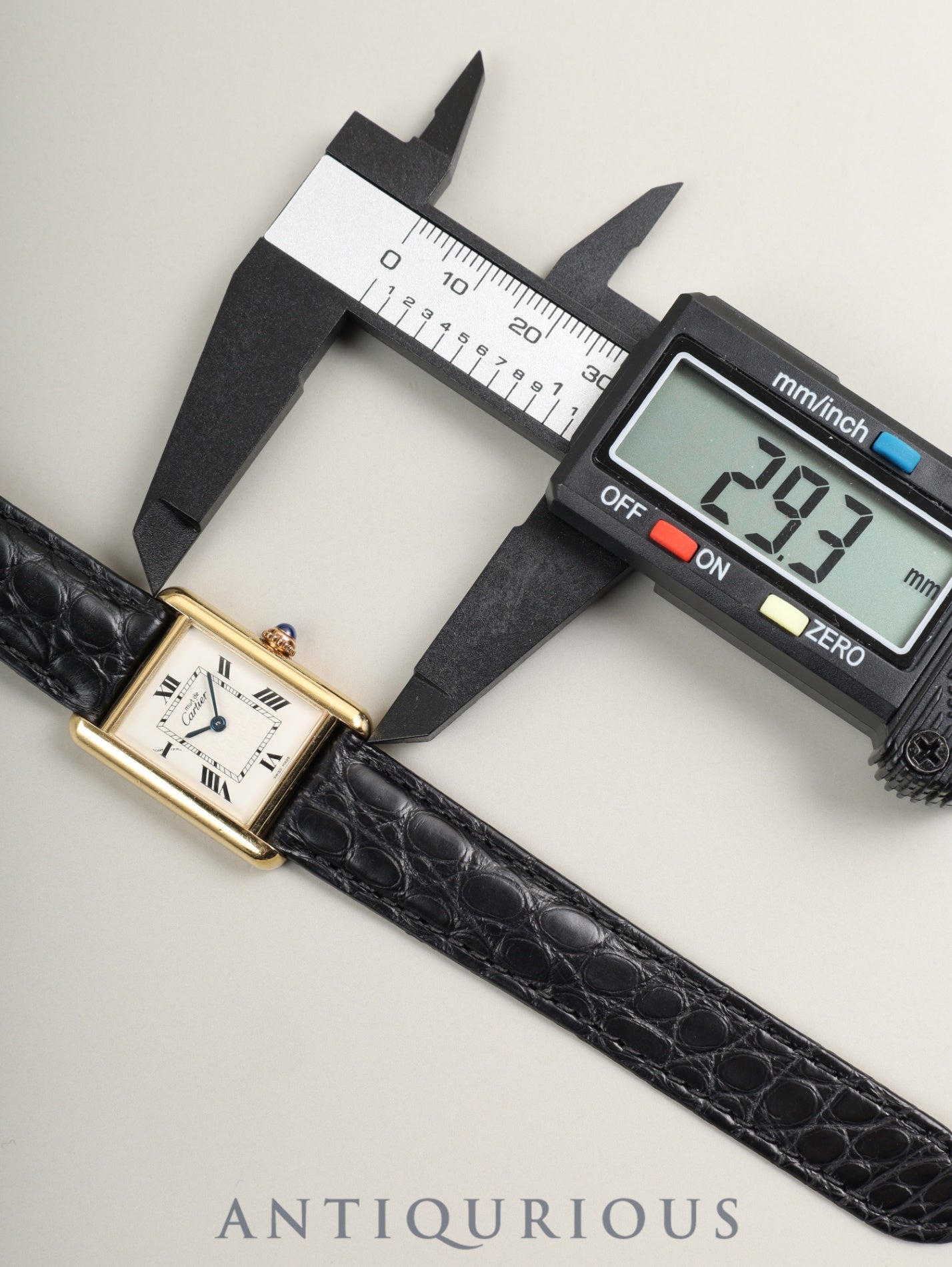 カルティエ マストタンク MM W1013654 / 2415 クォーツ Cal.057 SV925 革 純正Dバックル(GP) ホワイト飛びローマン文字盤(SWISS MADE表記) オーバーホール済み