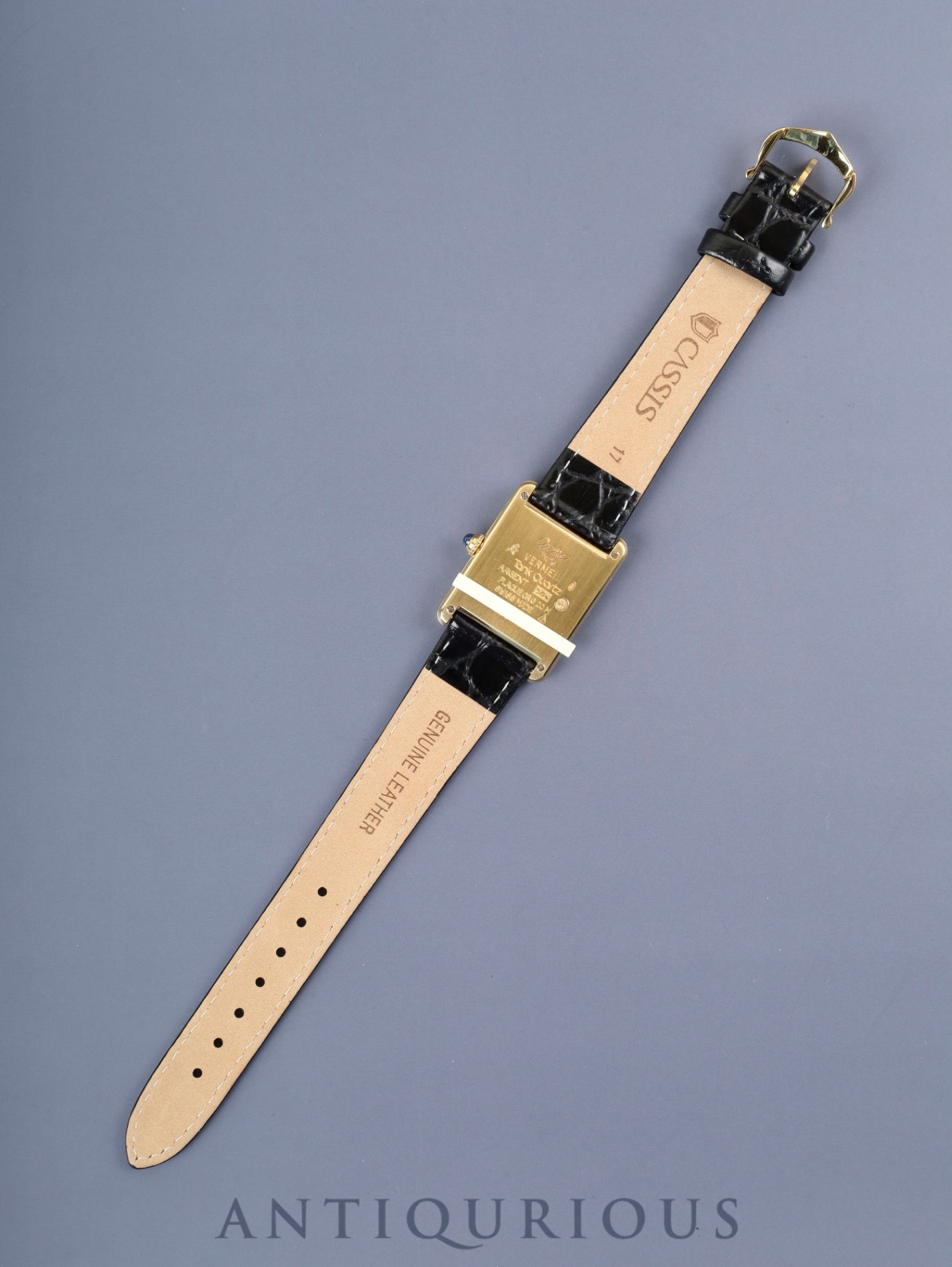 カルティエ マストタンク LM 590005 クォーツ Cal.90 SV925 革 純正尾錠(GP)オパラン文字盤 オーバーホール済み 新品仕上げ済み