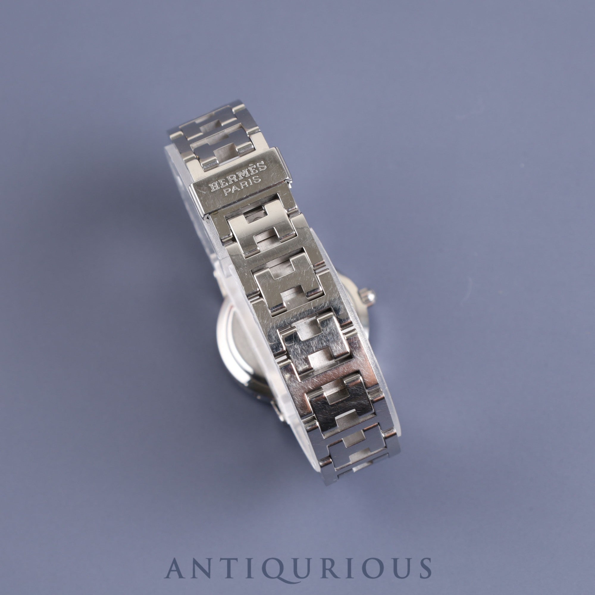 Hermes Clipper CL4.210 Quartz SS SS Blue Shell Dial Box Warranty (2004) Overhauled