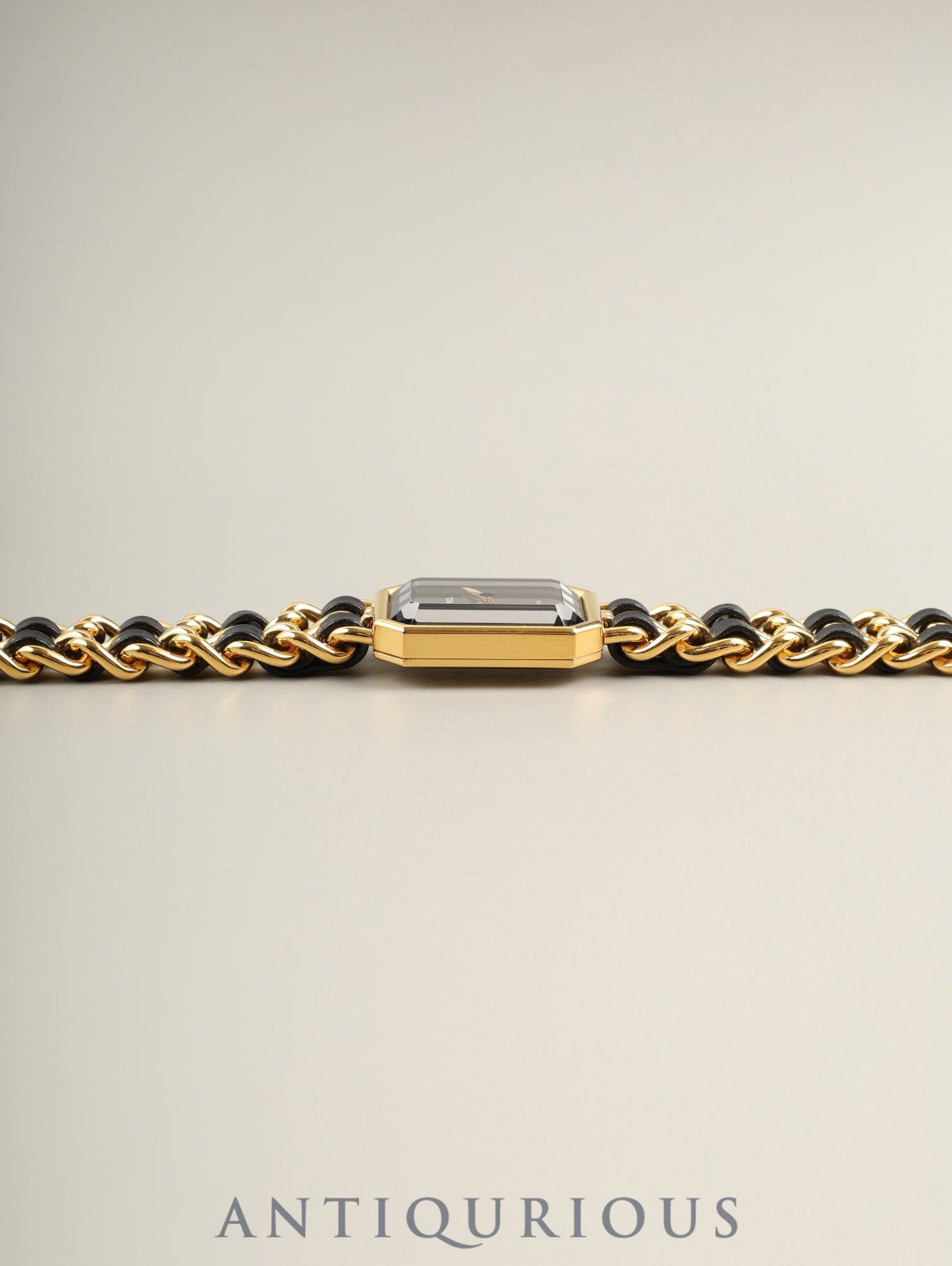 Chanel Premiere M H0001 Quartz Cal.976.001 GP GP/Leather Black Dial Case Service Warranty (February 2026) Overhauled