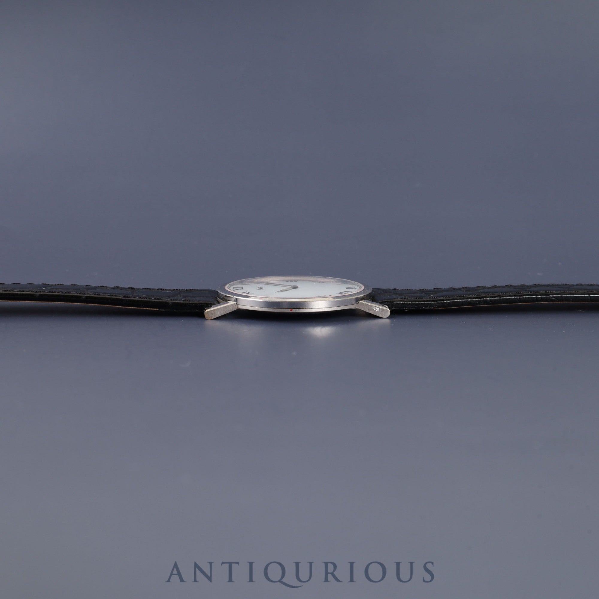 Piaget Round 903 Manual Winding Cal.9P1 750 Leather Genuine Buckle (750) White Roman Dial Genuine Strap Overhauled