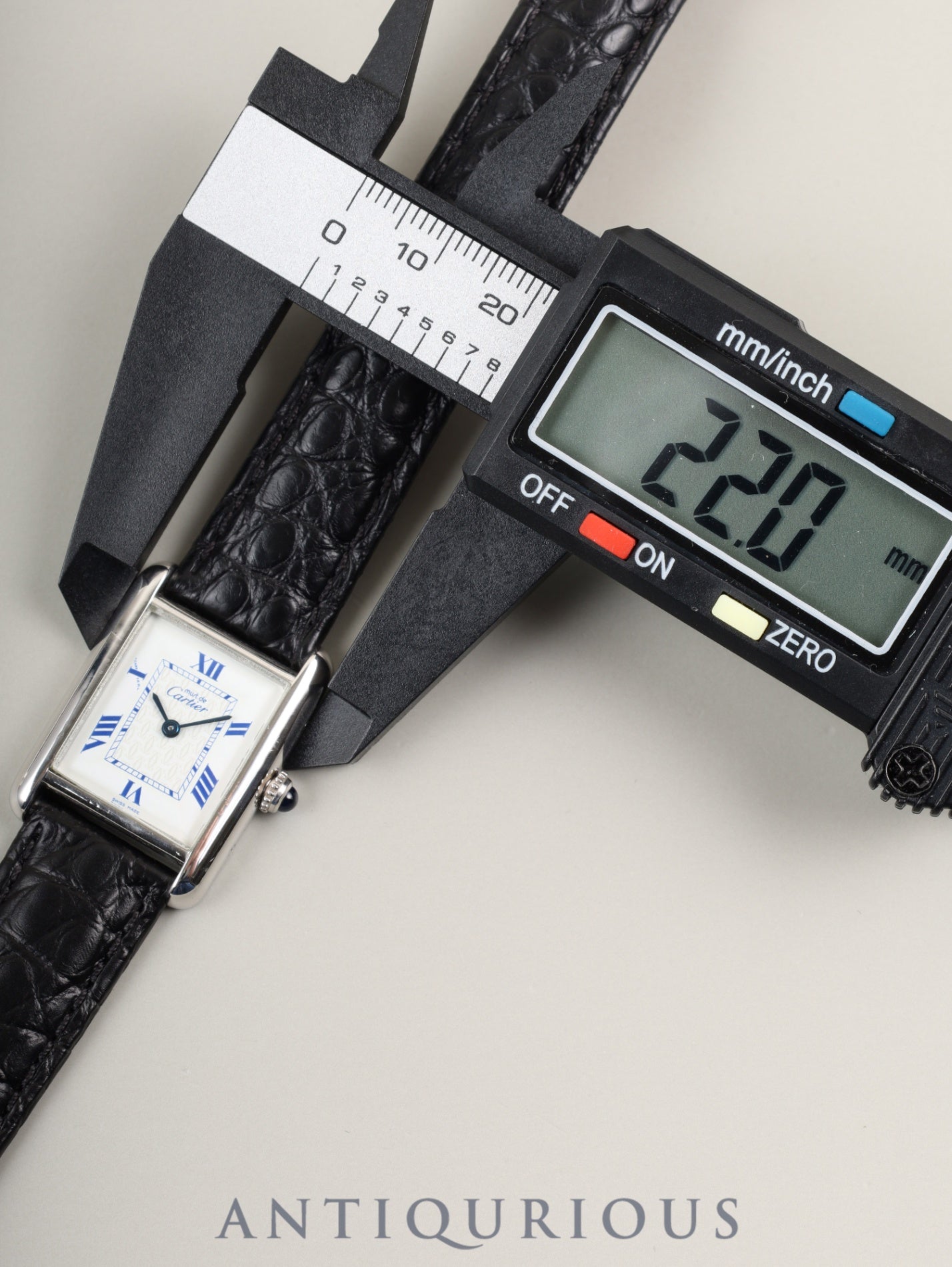 カルティエ マストタンク MM W1014054 / 2416 クォーツ Cal.057 SV925 革 純正Dバックル(SS) ホワイト飛びローマンCC文字盤 1999年頃~2003年頃 オーバーホール済み