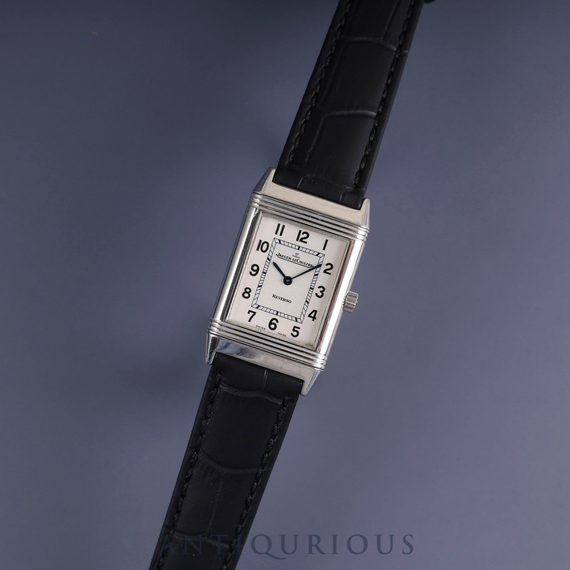 ジャガー・ルクルト レベルソ クラシック Q2508412 / 252.8.86 SS 手巻き Cal.846/1 SS 革 純正バックル(SS) シルバーアラビア文字盤(裏彫りあり)冊子 保証書(2011年) オーバーホール済み