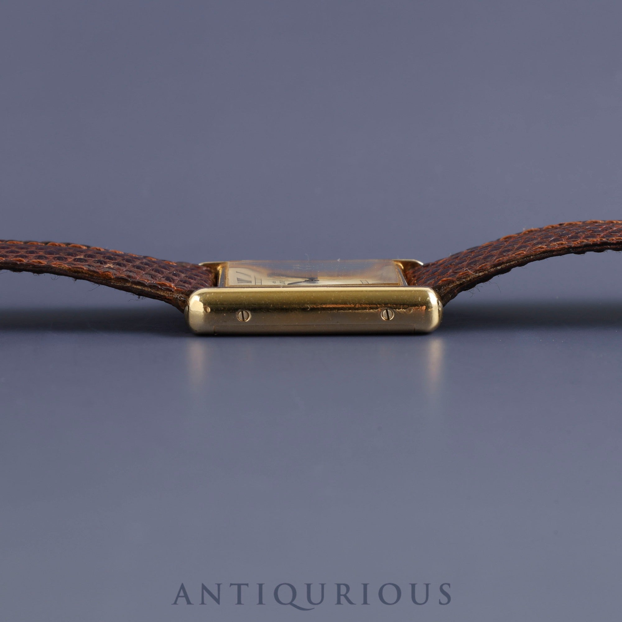 カルティエ マストタンク LM 手巻き Cal.78-1 SV925 純正革ベルト 純正尾錠(GP)アイボリーローマン文字盤 オーバーホール済み