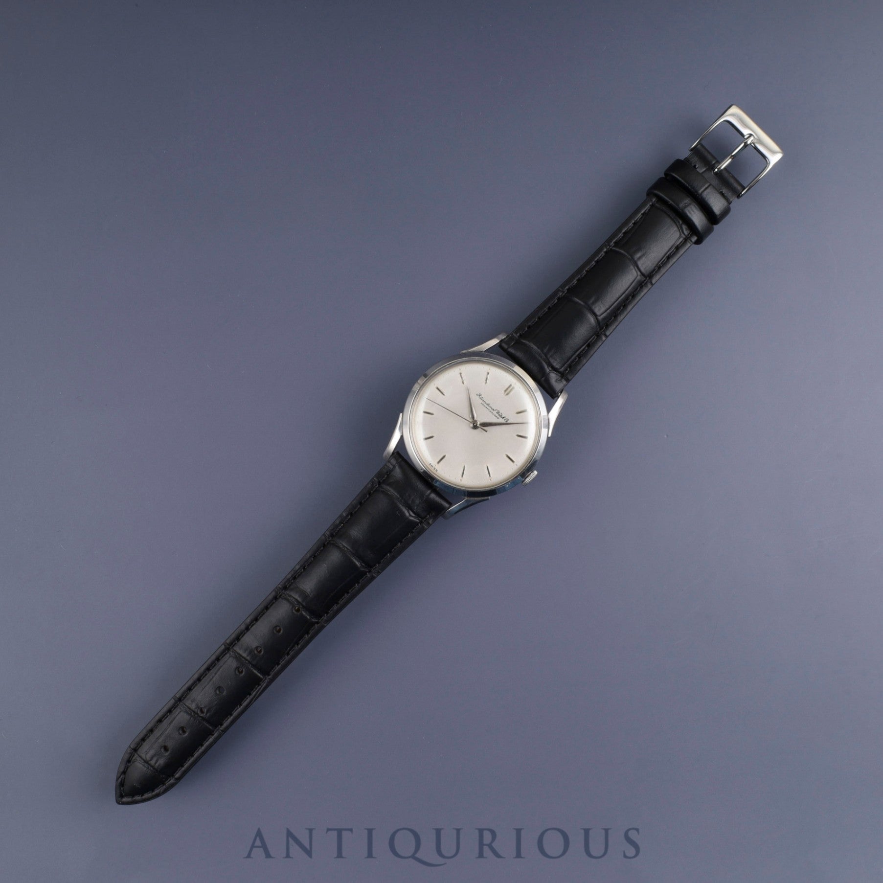 IWC オールドインター シャウハウゼン 手巻き Cal.89 SS 革 社外尾錠(SS)シルバー文字盤 オーバーホール済み アイダブリュシー