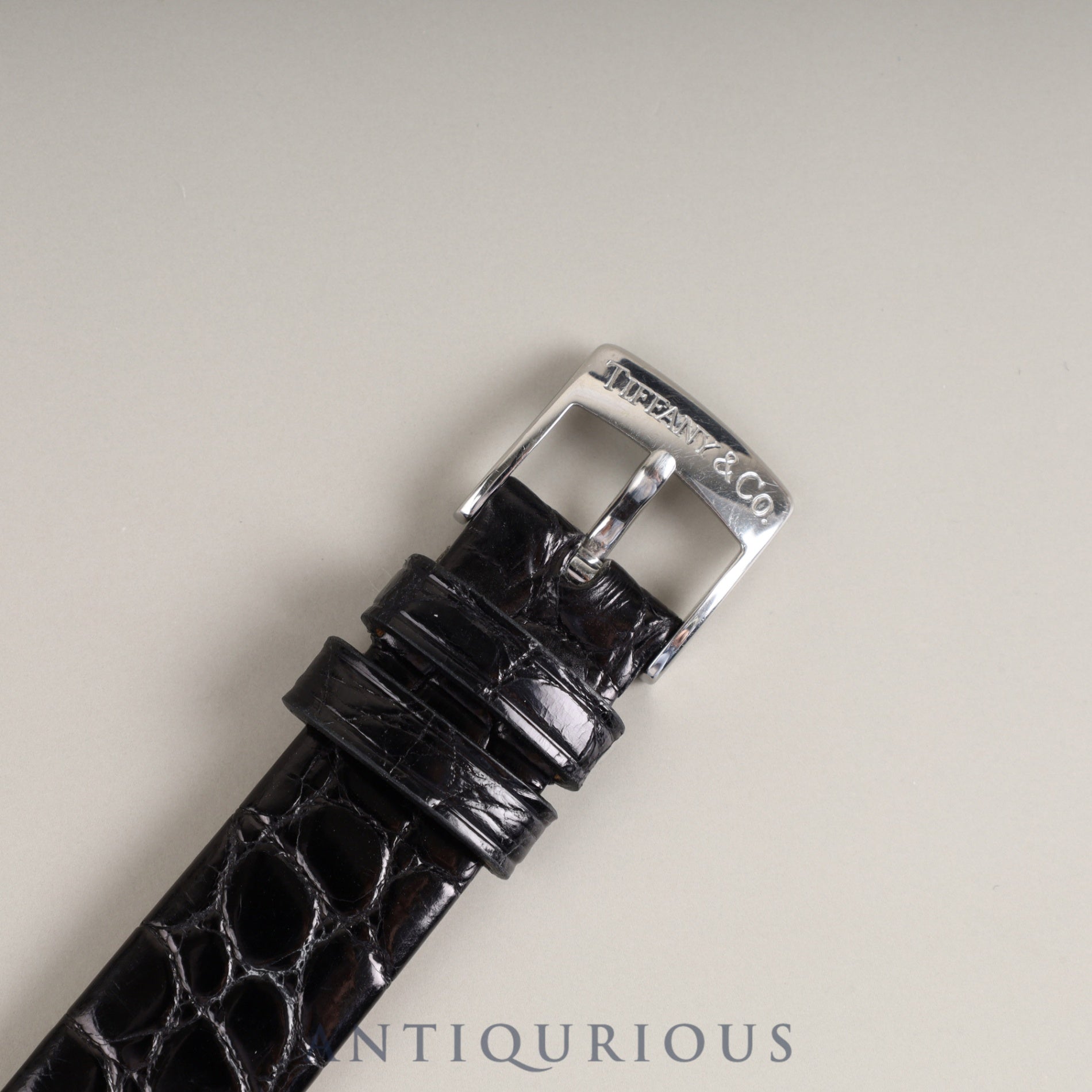 ティファニー クラシックスクエア レクタンギュラー クォーツ Cal.901.001 SS 革 純正尾錠(SS) ホワイトアラビア文字盤 オーバーホール済み