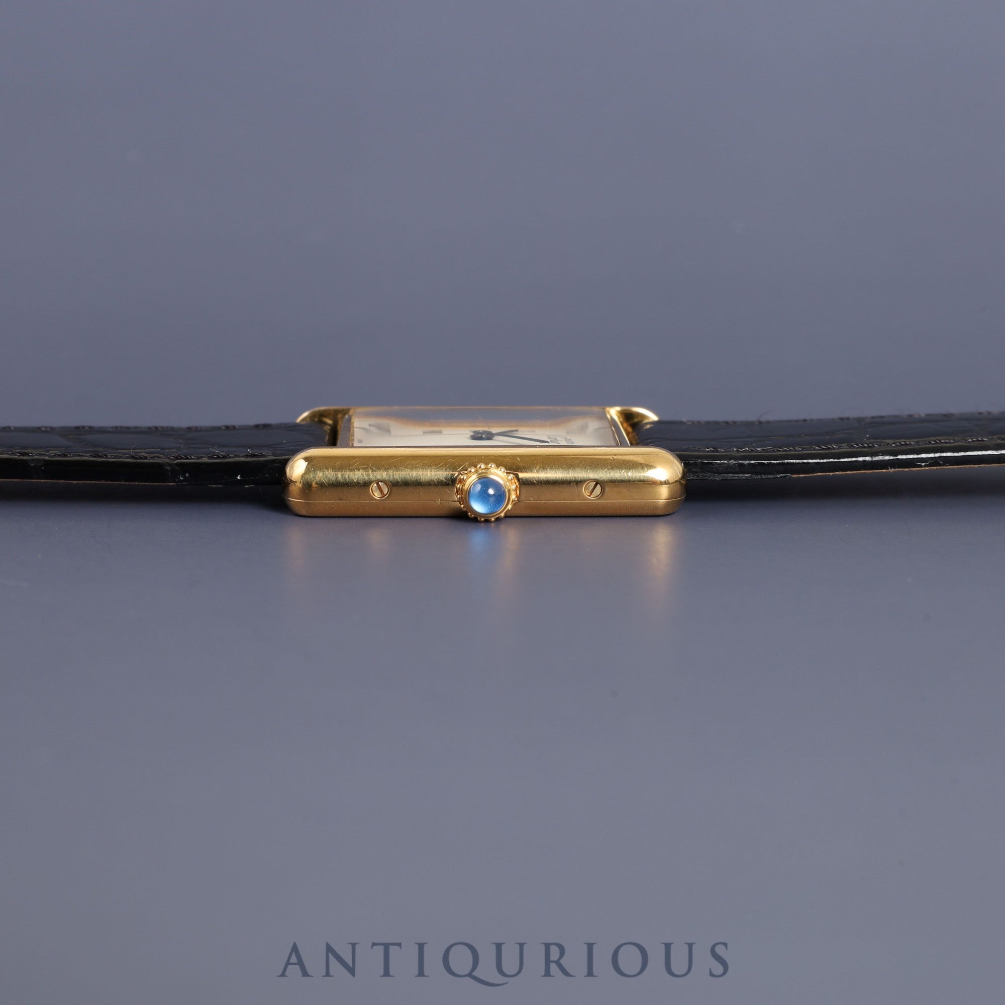 カルティエ マストタンク LM 590005 クォーツ Cal.90 SV925 革 純正尾錠(GP) ストレートローマン文字盤 オーバーホール済み