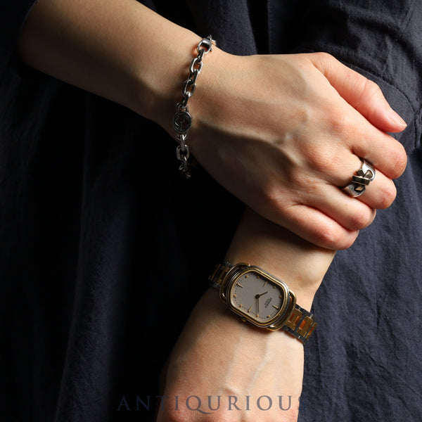 エルメス ラリー クォーツ SS/GP SS/GP グレー文字盤 オーバーホール済み