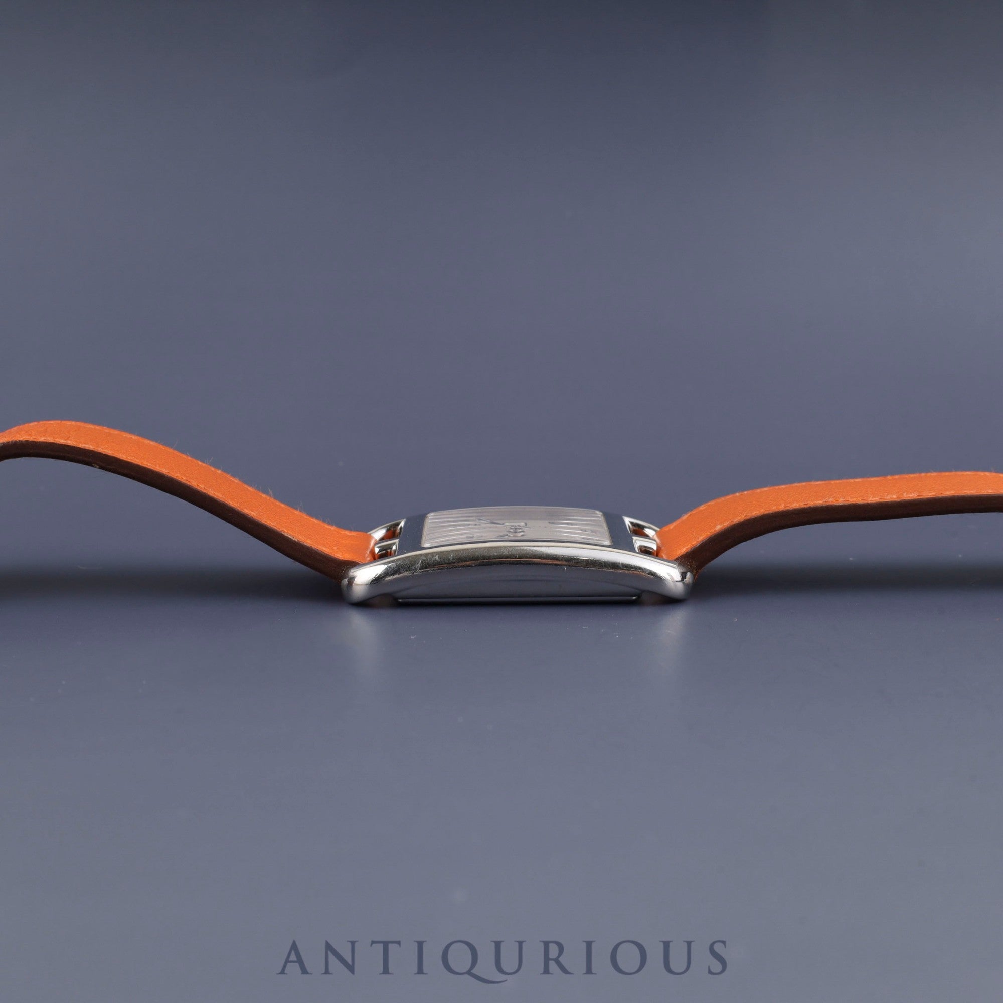 Hermès Cape Cod CC2.710 Quartz Movement, Stainless Steel, Genuine Leather Strap (L Stamp: 2008, Shows Signs of Use), Genuine D-Buckle (Stainless Steel), Silver Dial, Overhauled
