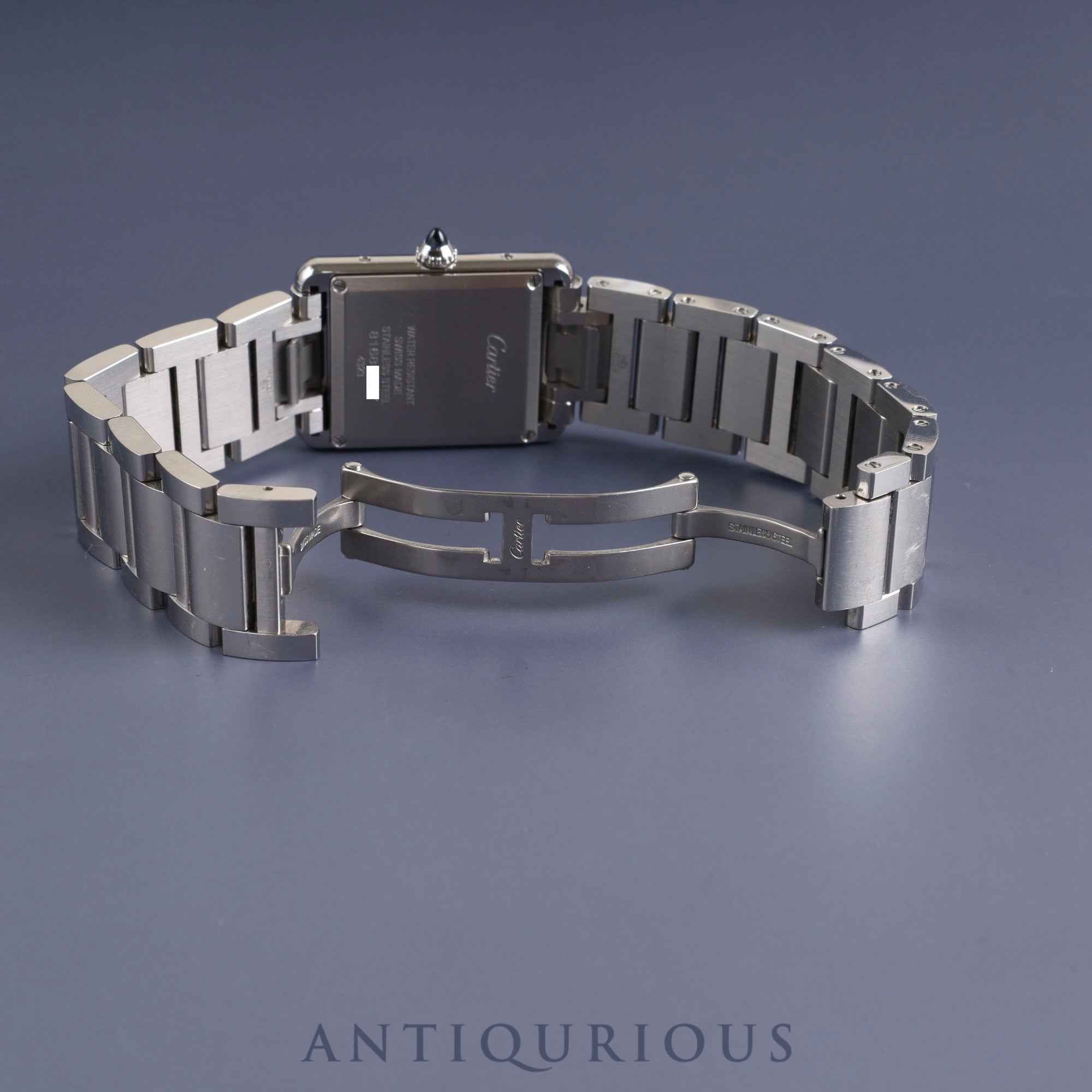 Cartier Tank Must LM WSTA0052 / 4323 Quartz SS SS White Roman Dial Overhauled