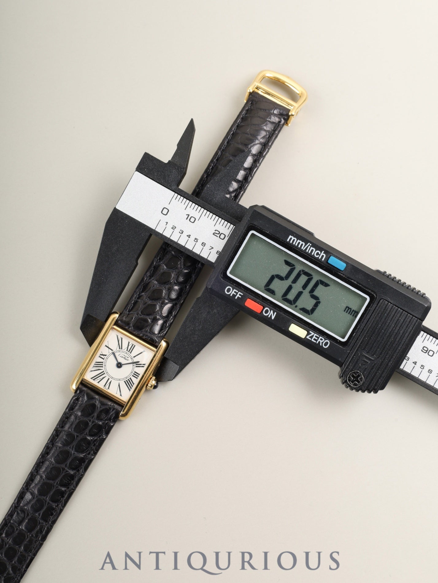 Cartier Must Tank SM W1005554 / 5057001 Quartz Cal.057 SV925 Leather Genuine Deployant Buckle (GP) Opaline Dial (SWISS marking) Overhauled