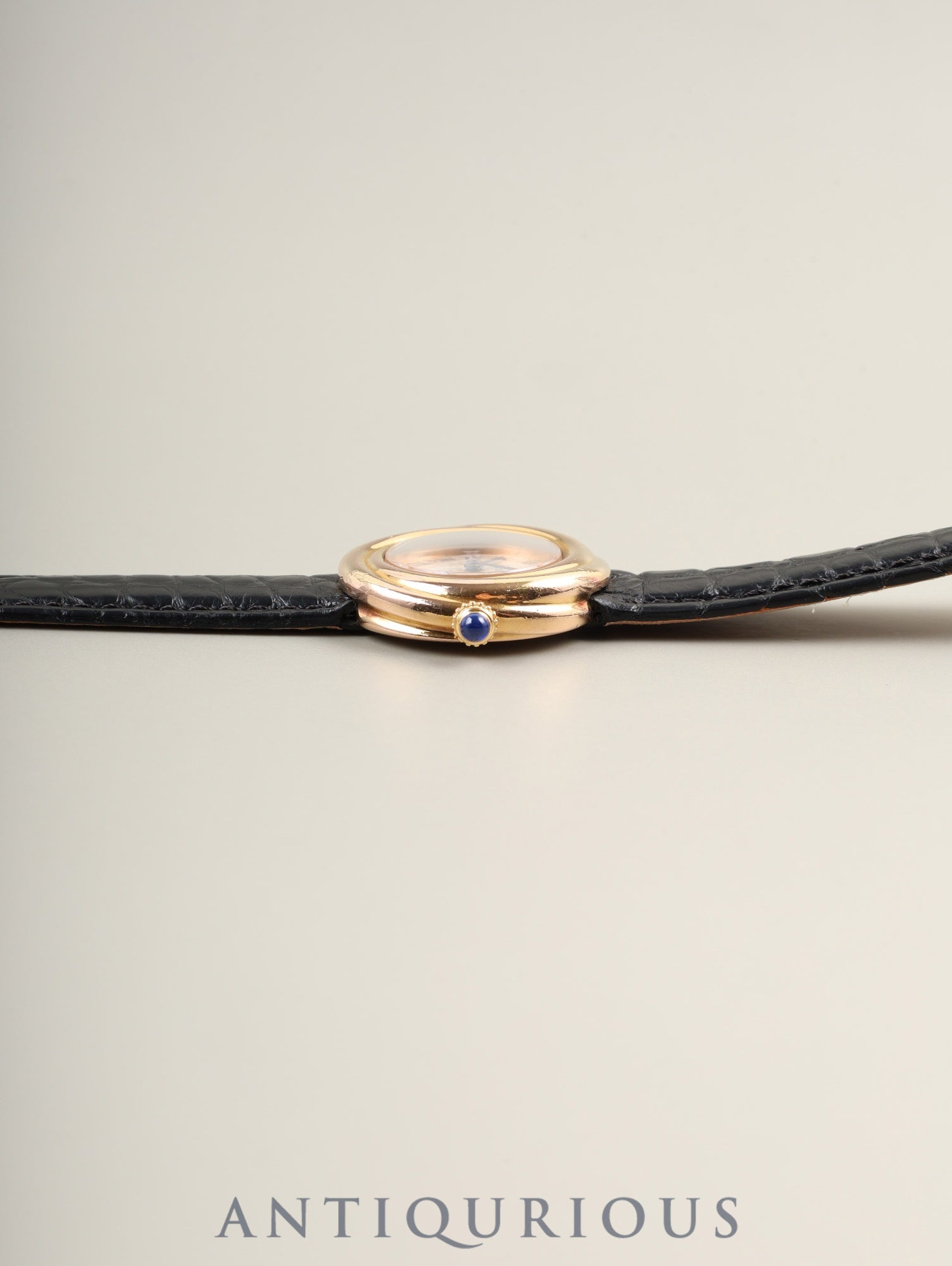 カルティエ マストトリニティ 2438 クォーツ Cal.157 SV925 革 純正Dバックル(GP) シルバーローマン文字盤 箱 オーバーホール済み