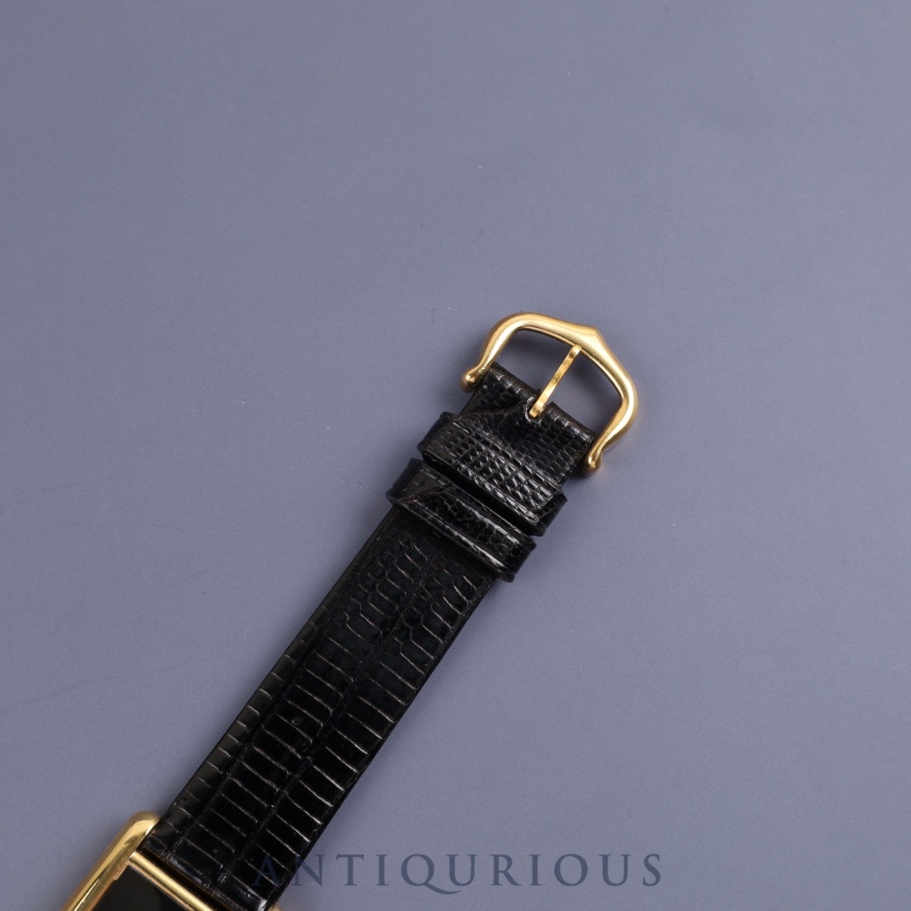 Cartier Must Tank SM Manual winding Cal.78-1 925 Leather Genuine buckle (GP) Black onyx dial Overhauled
