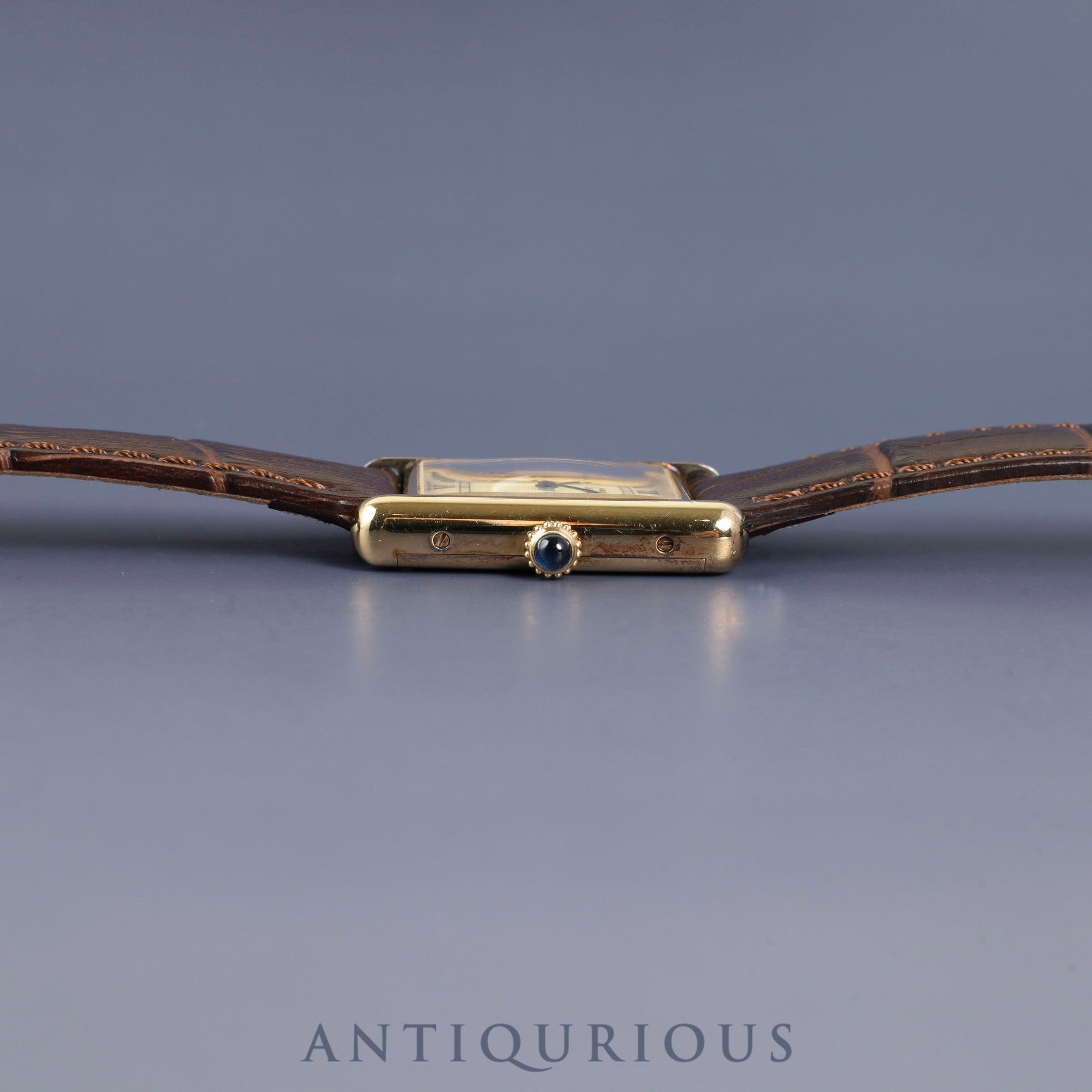 カルティエ マストタンク LM 手巻き SV925 革 純正尾錠(GP) アイボリーローマン文字盤 1976年頃~1981年頃 カルティエブティックにてコンプリートサービス済み