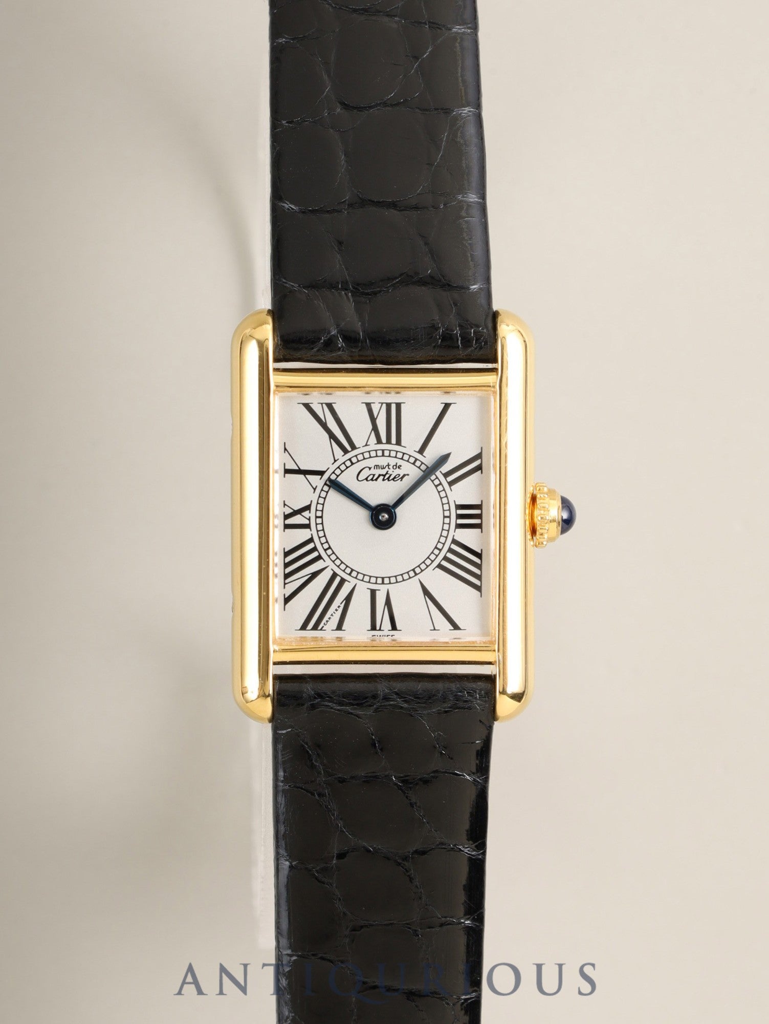 カルティエ マストタンク SM 5057001 クォーツ Cal.057 SV925 革 純正ピンバックル(GP)オパラン文字盤(SWISS表記)オーバーホール済み 新品仕上げ済み