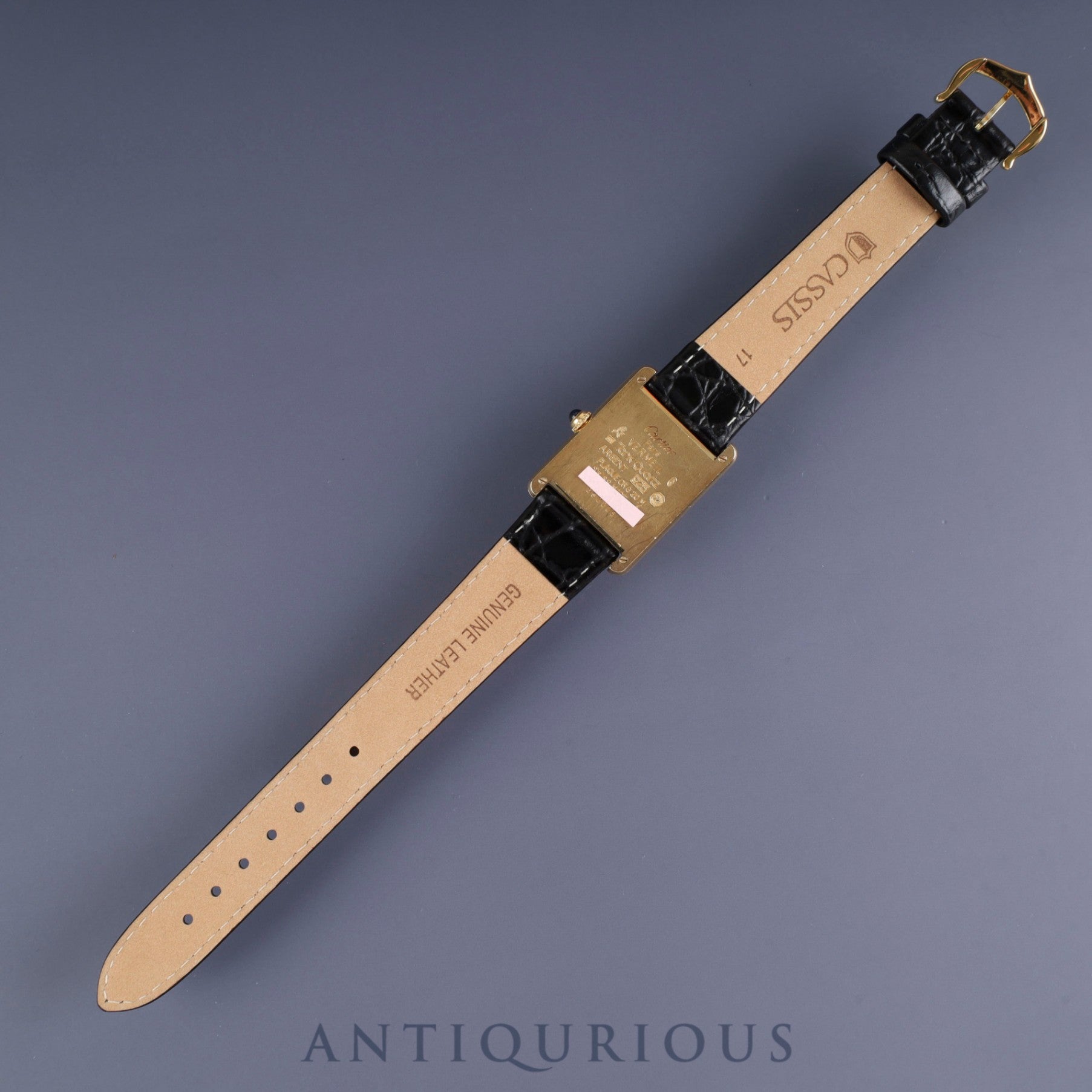 カルティエ マストタンク LM 590005 クォーツ Cal.90 SV925 革 純正尾錠(GP) アイボリーローマン文字盤 1982年頃~1995年頃 オーバーホール済み