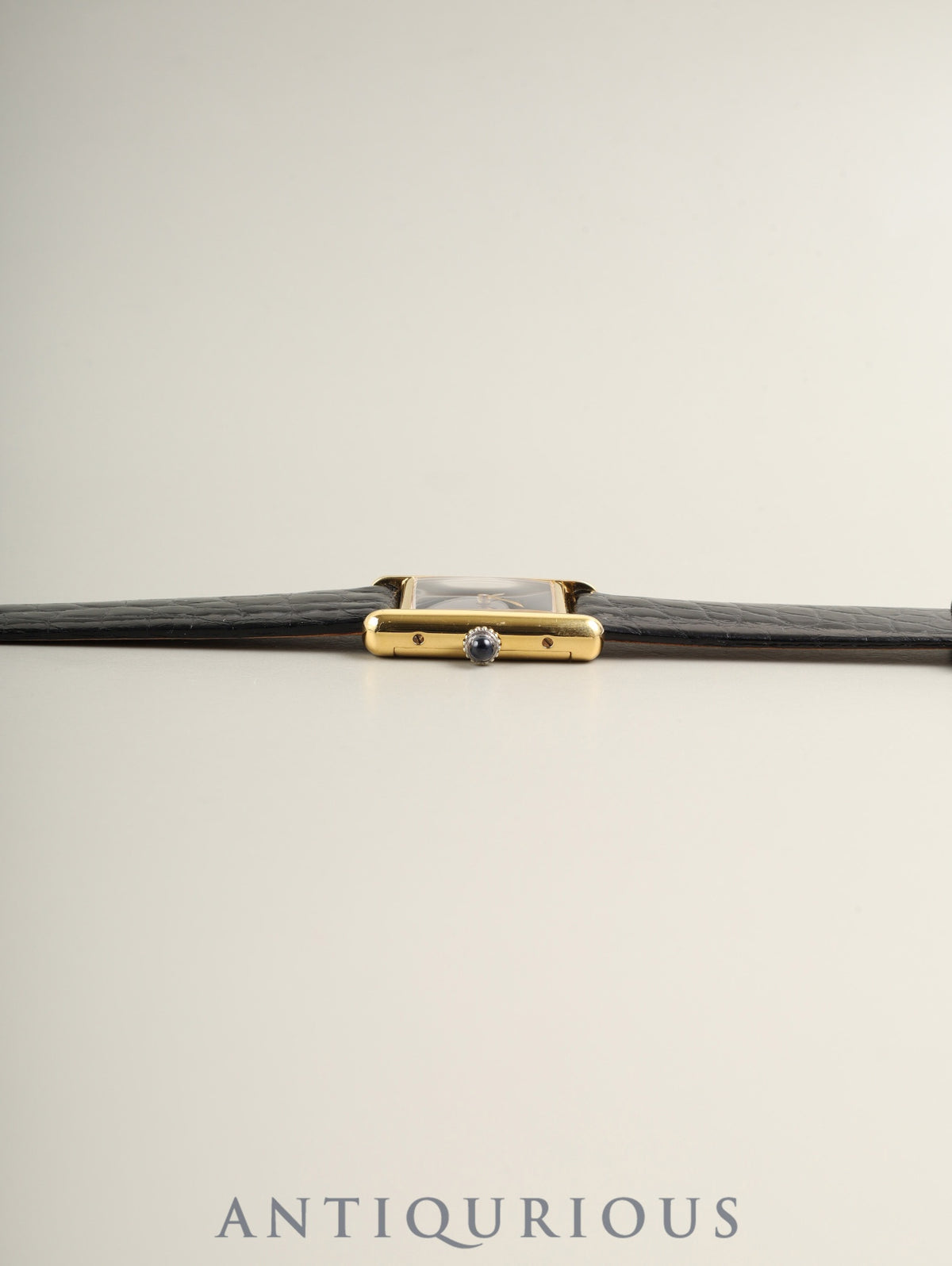 カルティエ マストタンク SM 3 手巻き Cal.78-1 SV925 革 純正ピンバックル(GP)オニキス文字盤(SWISS表記 )オーバーホール済み 新品仕上げ済み 社外ガラス交換済み