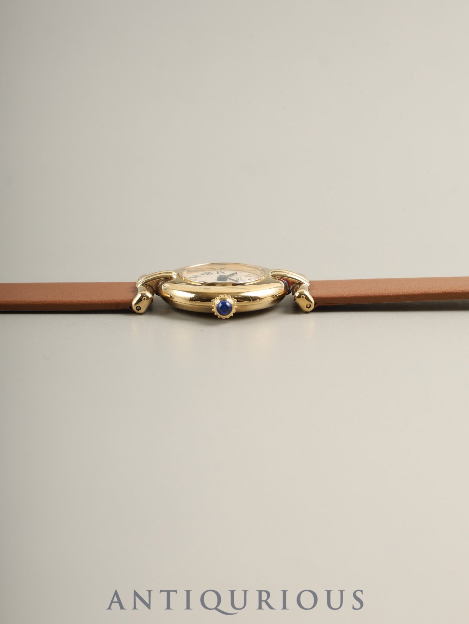 カルティエ マストコリゼ W1000653 / 590002 クォーツ Cal.90.06 SV925 革 純正ピンバックル(GP)アイボリーローマン文字盤 箱 冊子 保証書(無記載)オーバーホール済み