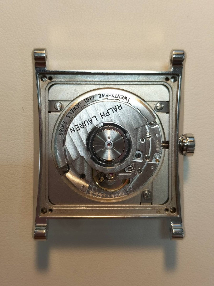 ラルフローレン スリムクラシック 867 RLR0150000 自動巻き SS SS ブラック文字盤 冊子 保証書 (2018年)コマ×2 オーバーホール