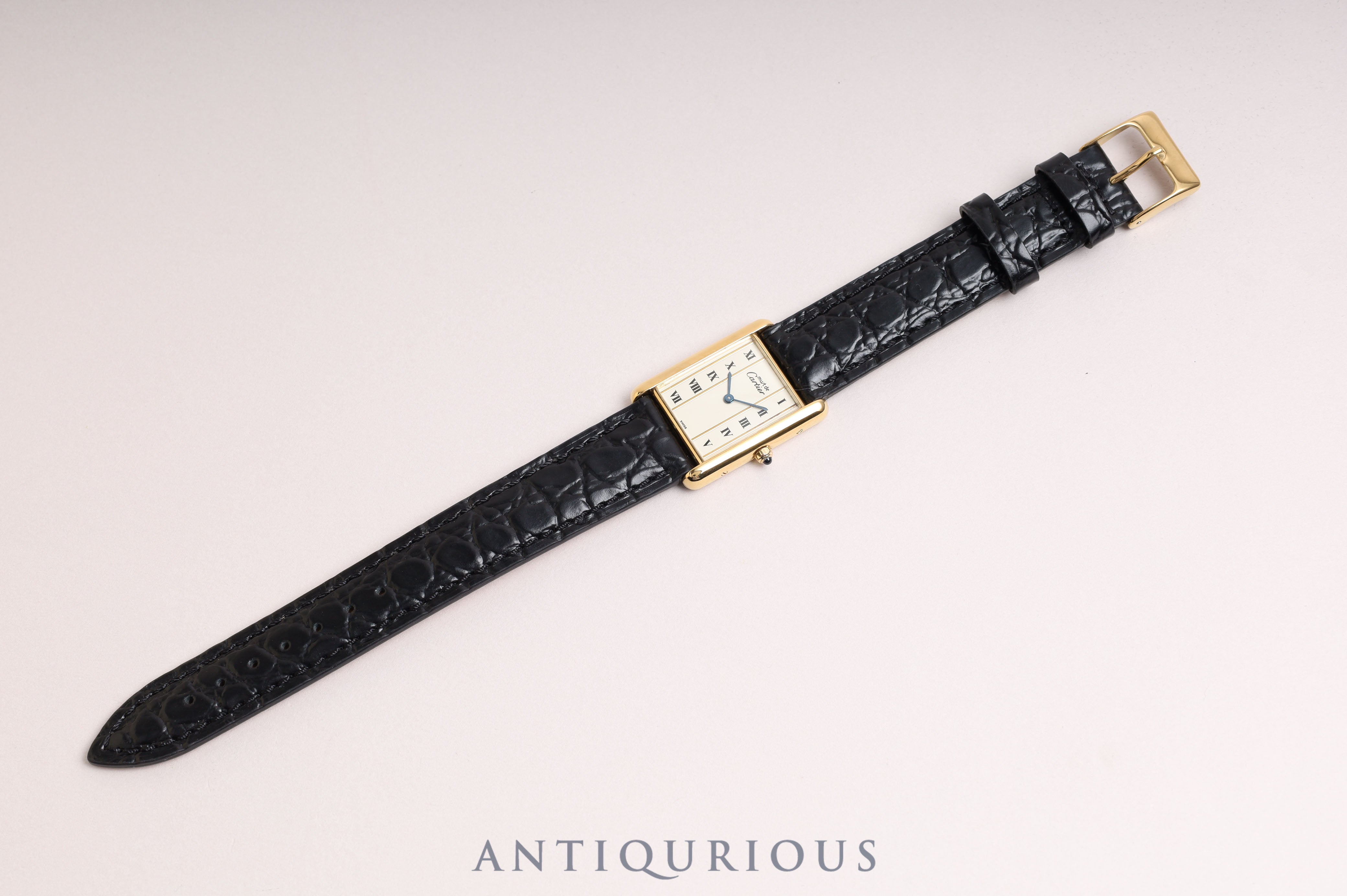 Cartier Must Tank LM QZ Straight Roman Dial