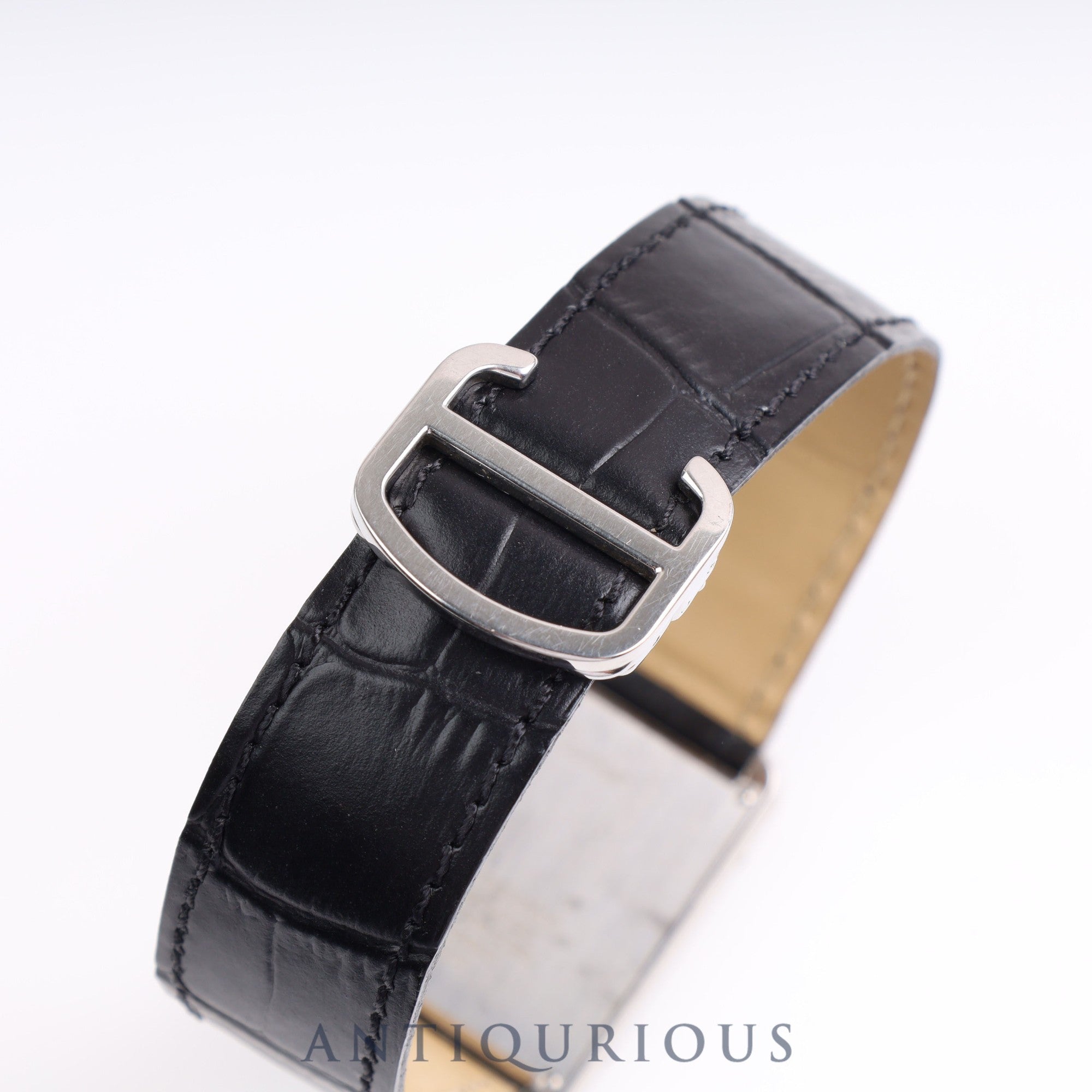 カルティエ タンクソロ LM クォーツ W5200014/3169 SS 革 純正Dバックル シルバー文字盤