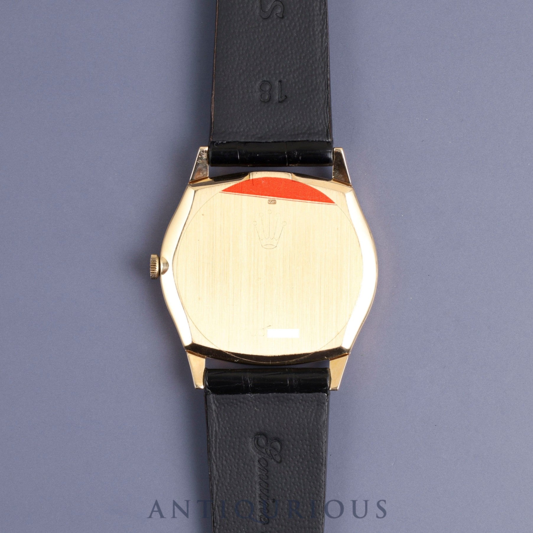 Rolex Cellini 3806/8 Manual winding Cal.1600 750 Leather Genuine buckle (GP) Black dial No. 40 (1974) Box International service warranty (2013) Overhauled