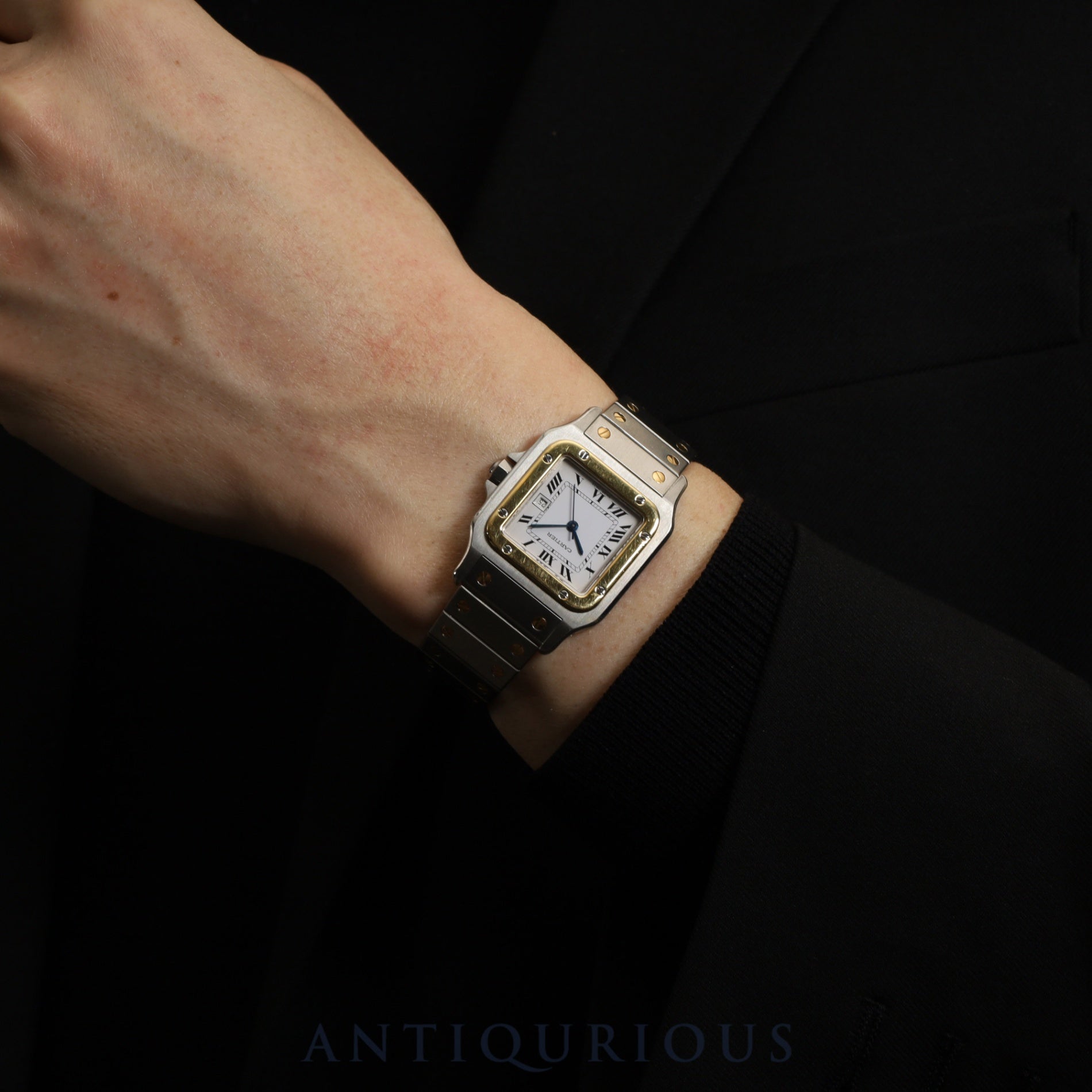 Cartier Santos Galbee LM 81036288/2961 Automatic Caliber 2671 Stainless Steel/Yellow Gold White Roman Dial Overhauled