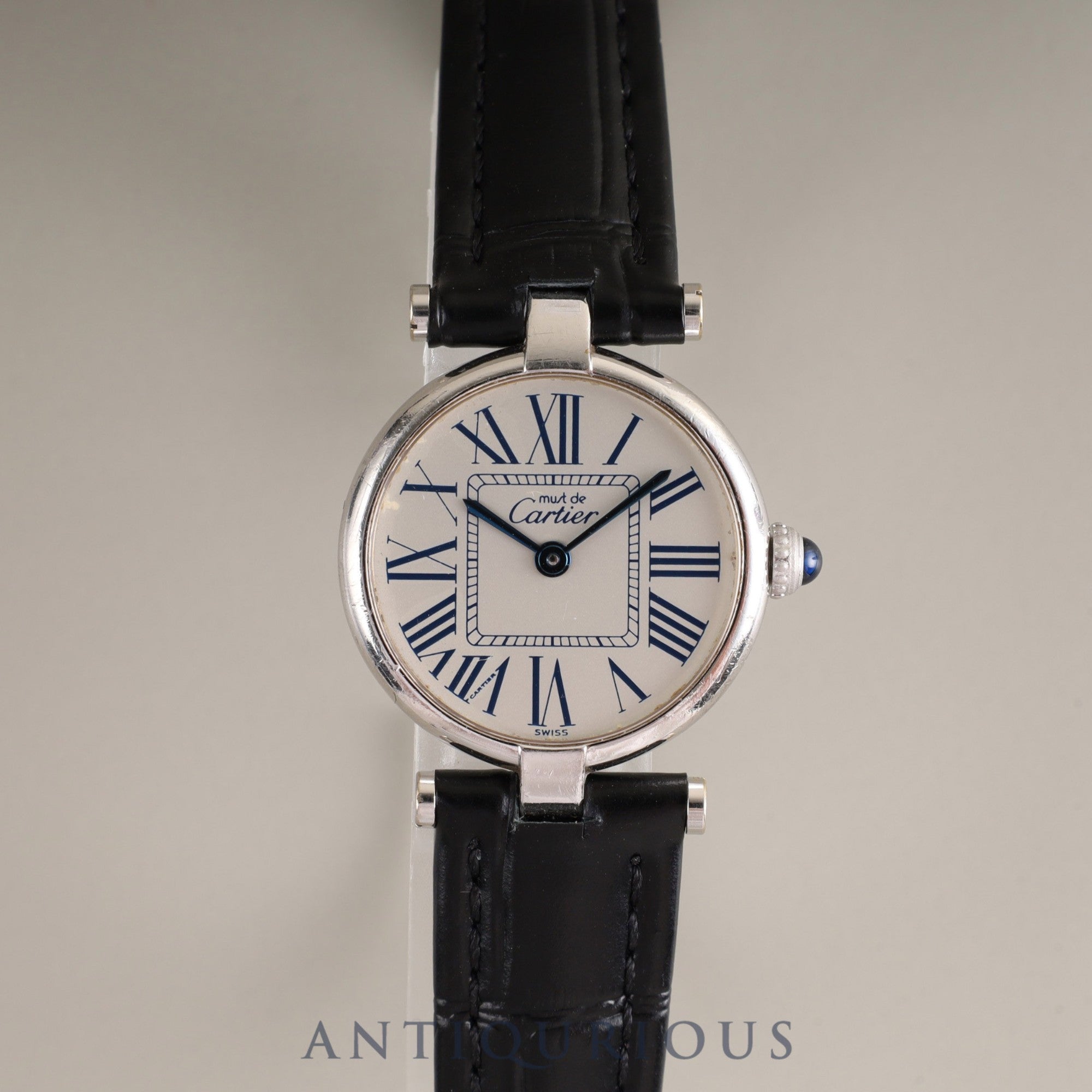 Cartier Must Vendome VLC SM W1007165 / 1850 Quartz Cal.90 SV925 Leather Genuine D-buckle (SS) Opalan dial Overhauled
