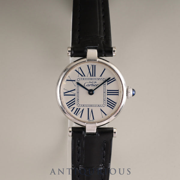 Cartier Must Vendome VLC SM W1007165 / 1850 Quartz Cal.90 SV925 Leather Genuine D-buckle (SS) Opalan dial Overhauled
