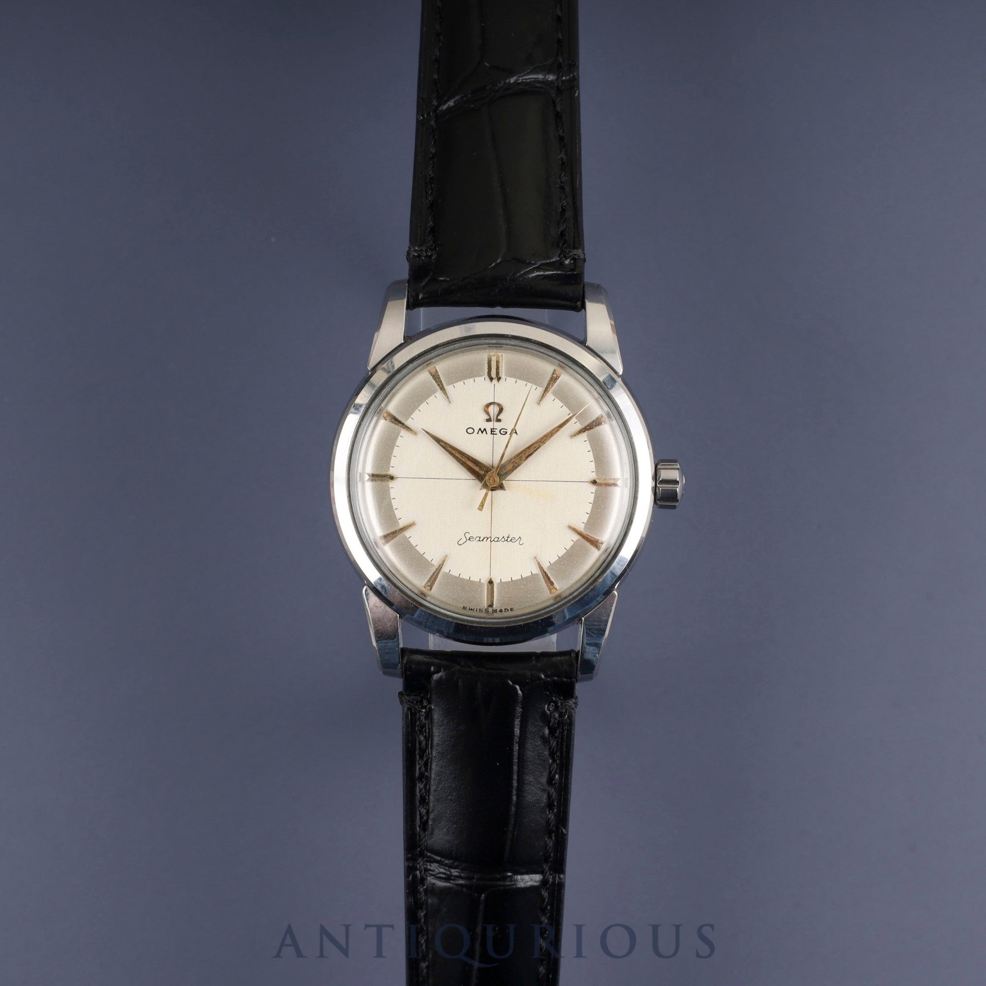 オメガ シーマスター 2759-3 SC 2761手巻き Cal.420 SS 革 純正尾錠(SS) シャンパン文字盤 オーバーホール済み