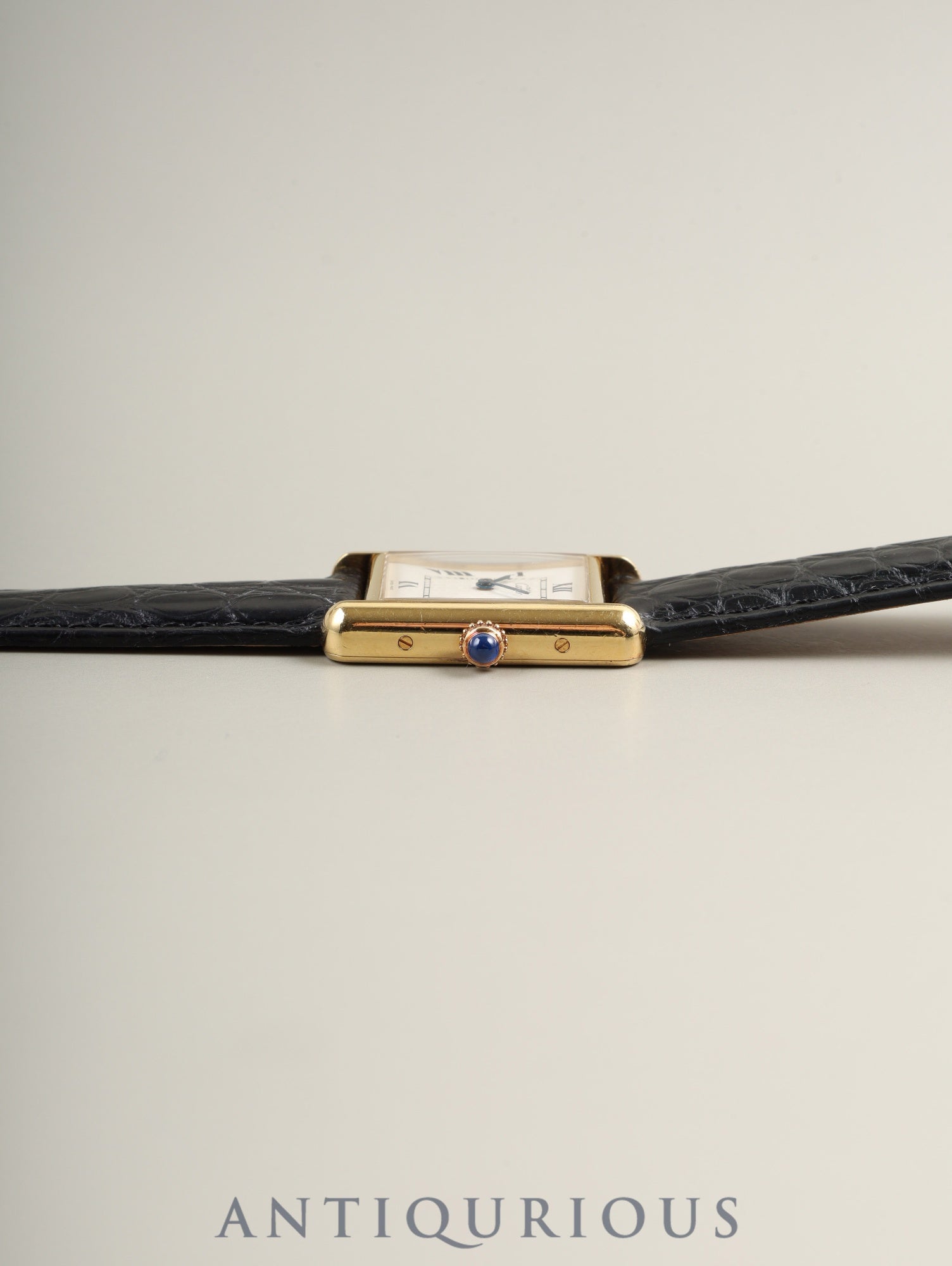 カルティエ マストタンク MM W1013654 / 2415 クォーツ Cal.057 SV925 革 純正Dバックル(GP) ホワイト飛びローマン文字盤(SWISS MADE表記) オーバーホール済み