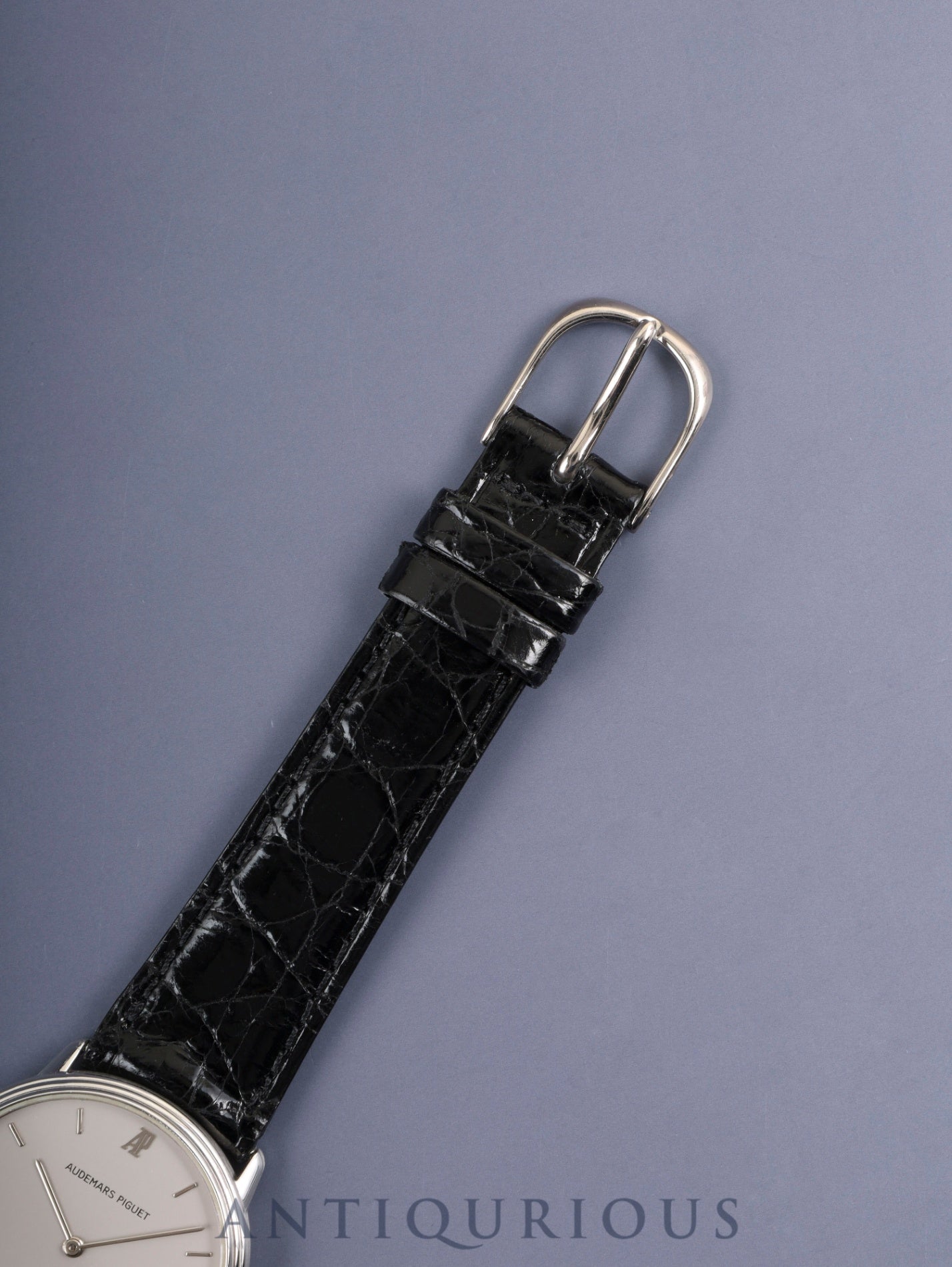 Audemars Piguet Round Quartz Cal.2612 750WG Leather Original Pin Buckle (750WG) Silver Dial Overhauled